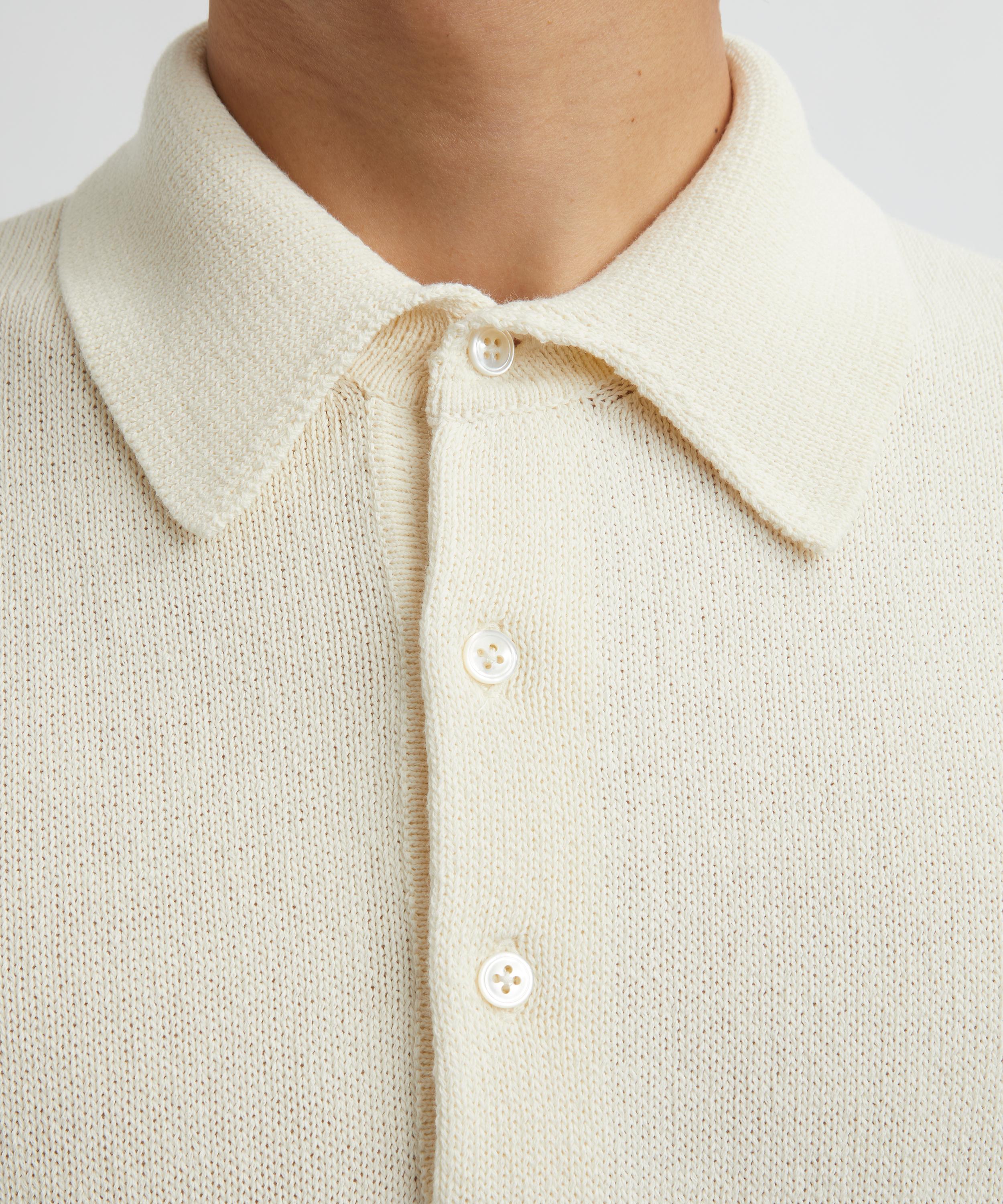 Drakes - Knitted Short-Sleeve Polo Shirt image number 4
