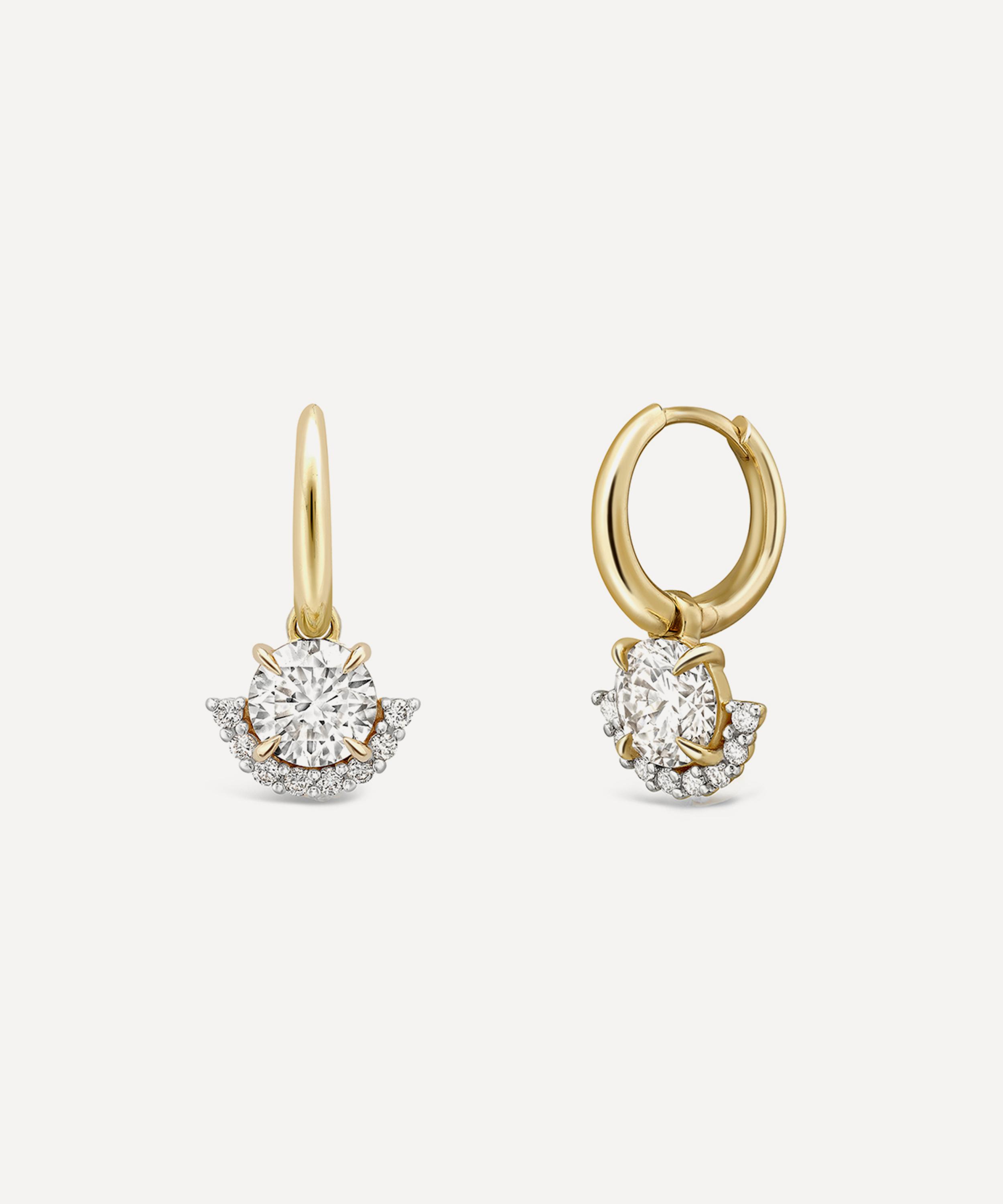 Dinny Hall - 14ct Gold Libby Diamond Drop Earrings