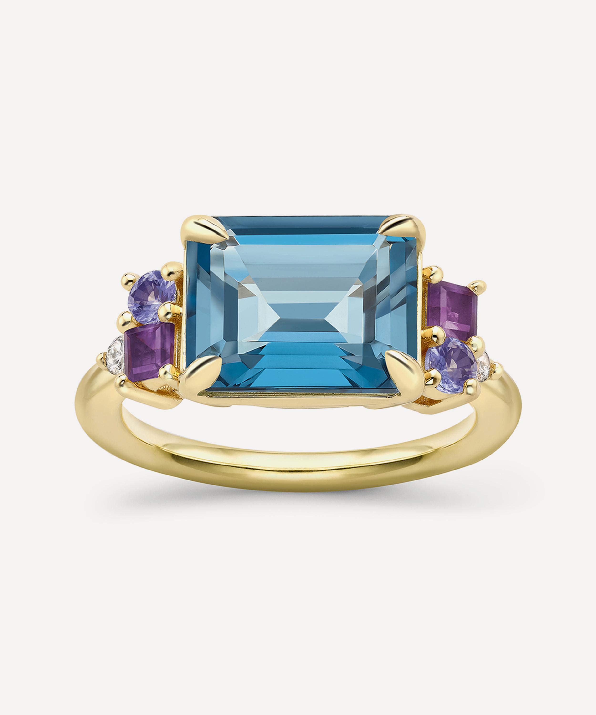 Dinny Hall - 9ct Gold Claudie London Blue Topaz Ring