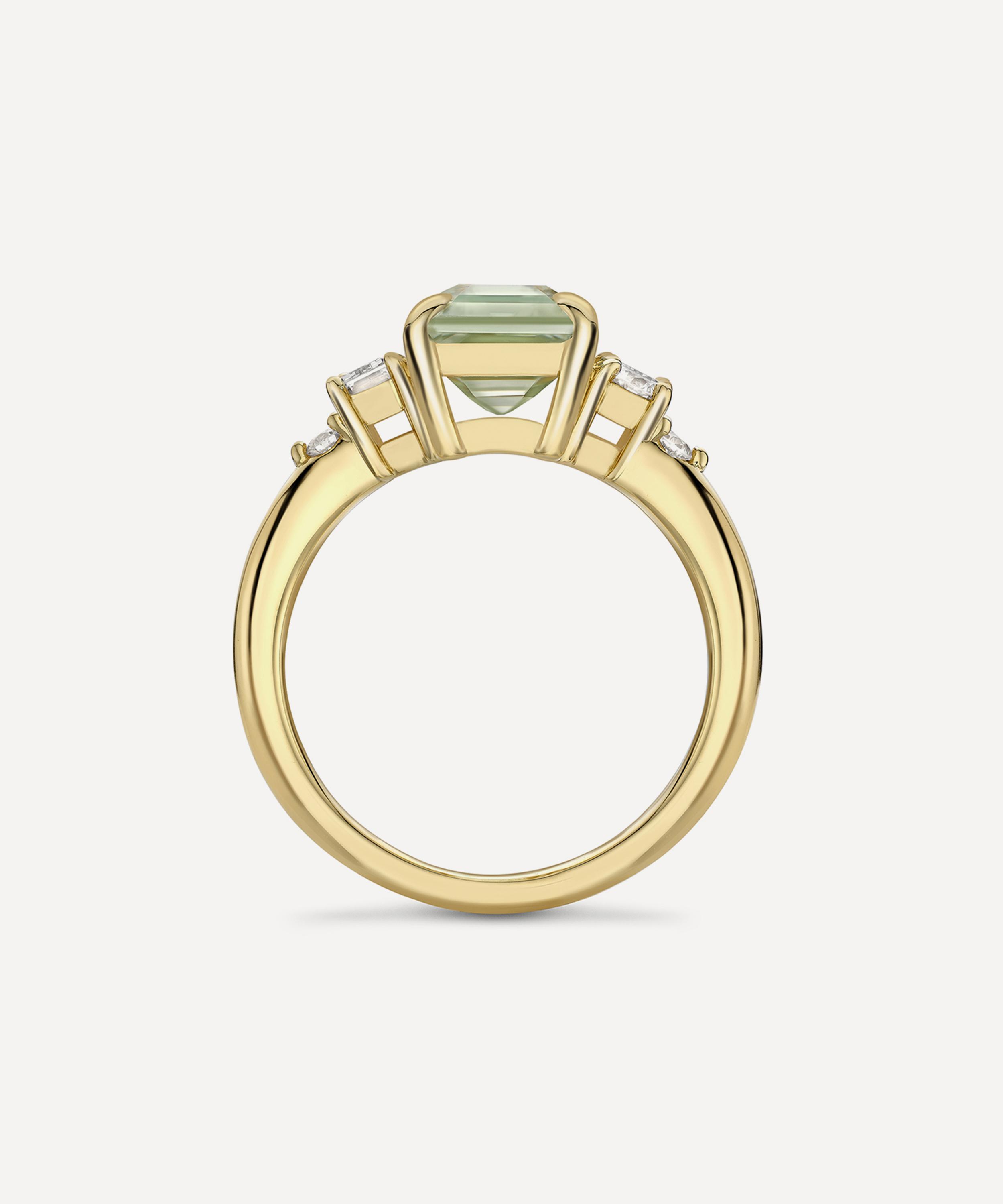 Dinny Hall - 9ct Gold Charli Amethyst and Diamond Ring image number 2