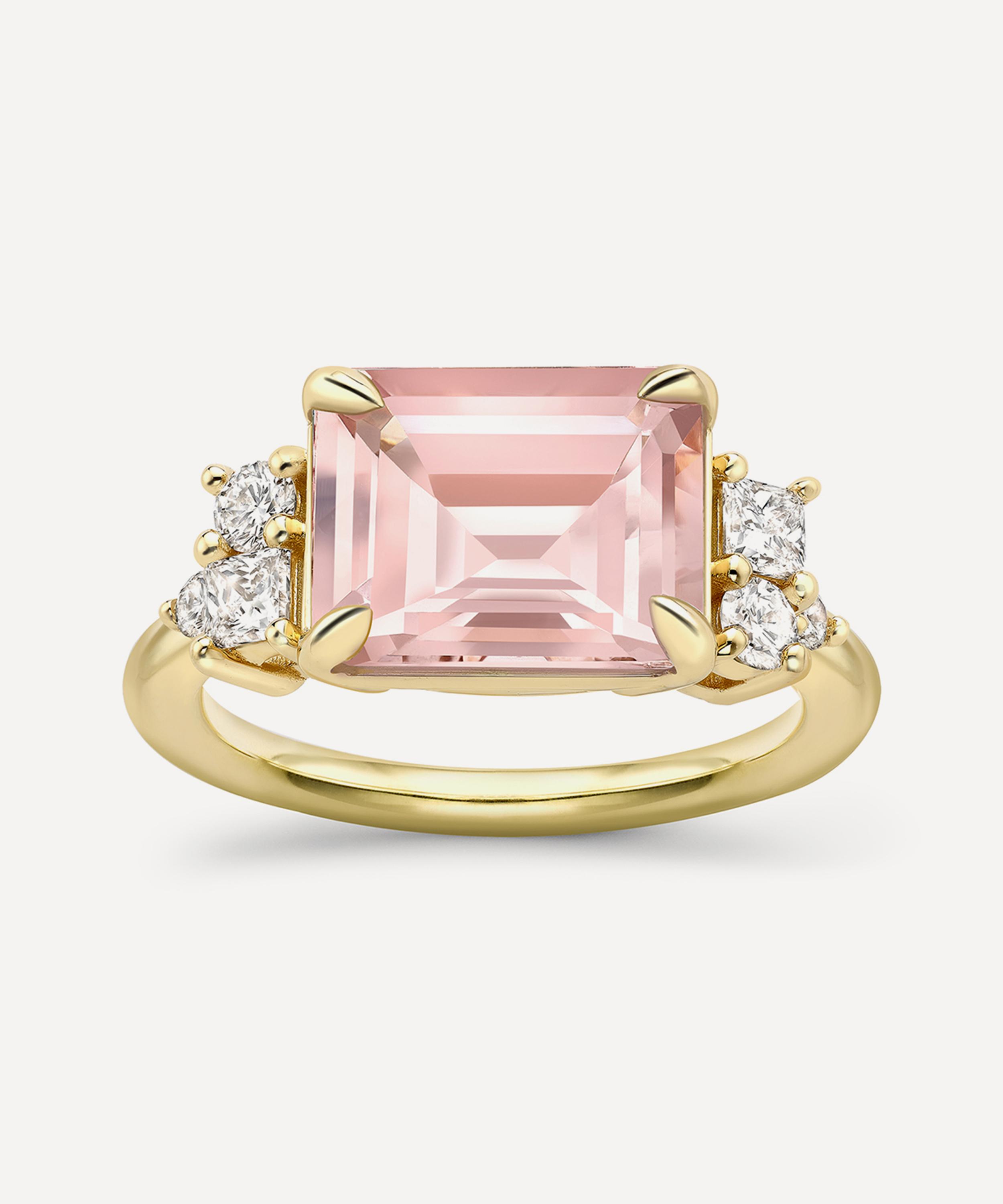 Dinny Hall - 9ct Gold Claudie Morganite and Diamond Ring image number 0