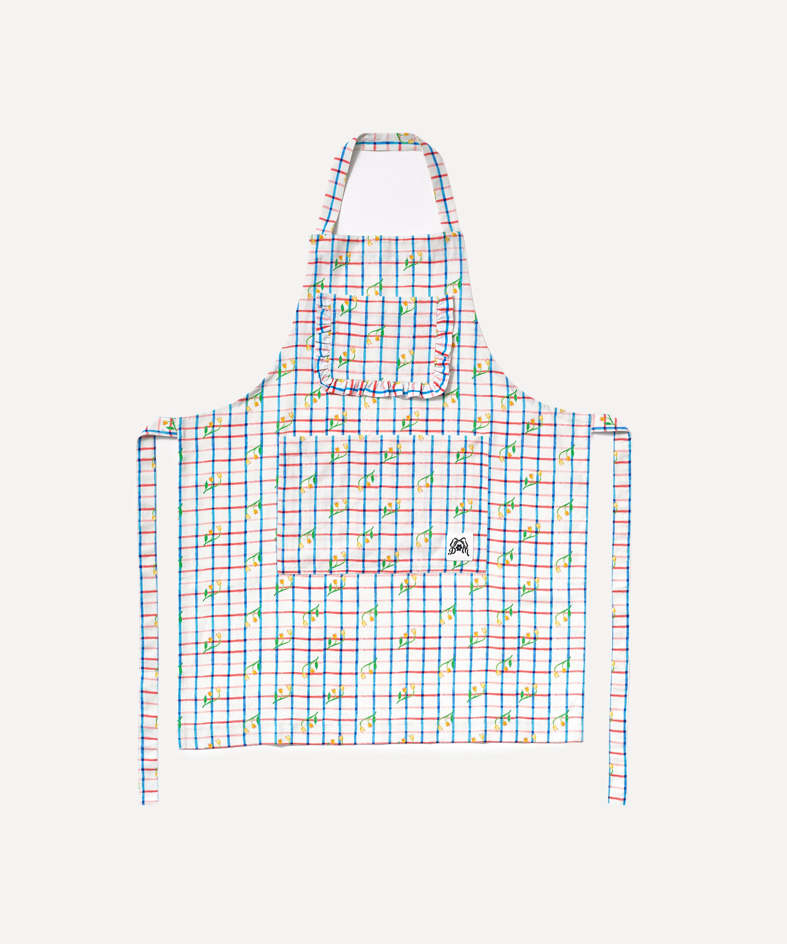 Damson Madder - Tulip Check Valerie Apron image number 0
