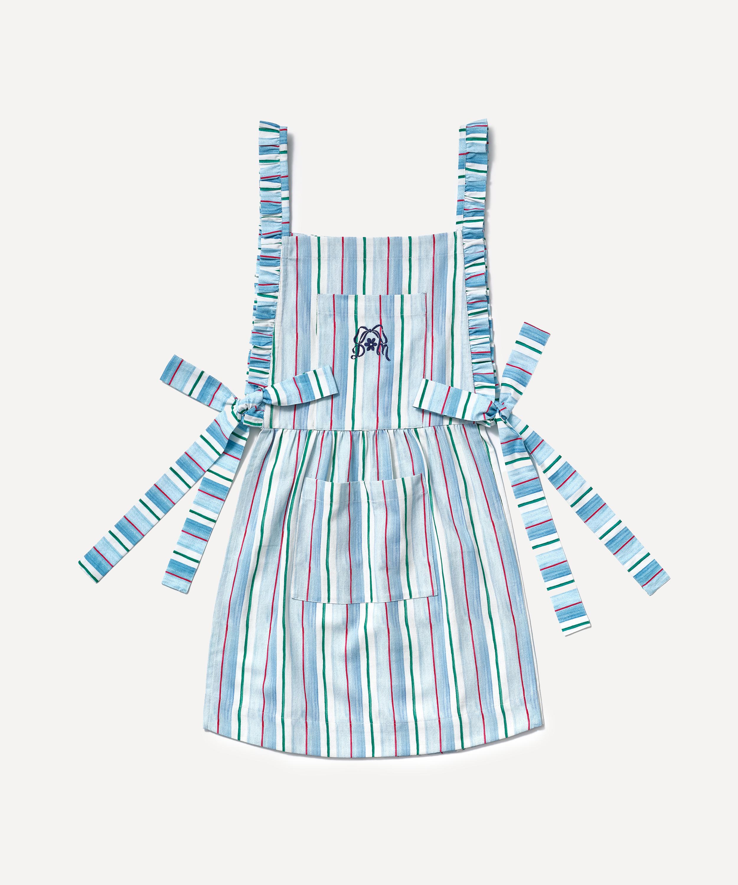 Damson Madder - Blue Stripe Mandy Apron image number 0
