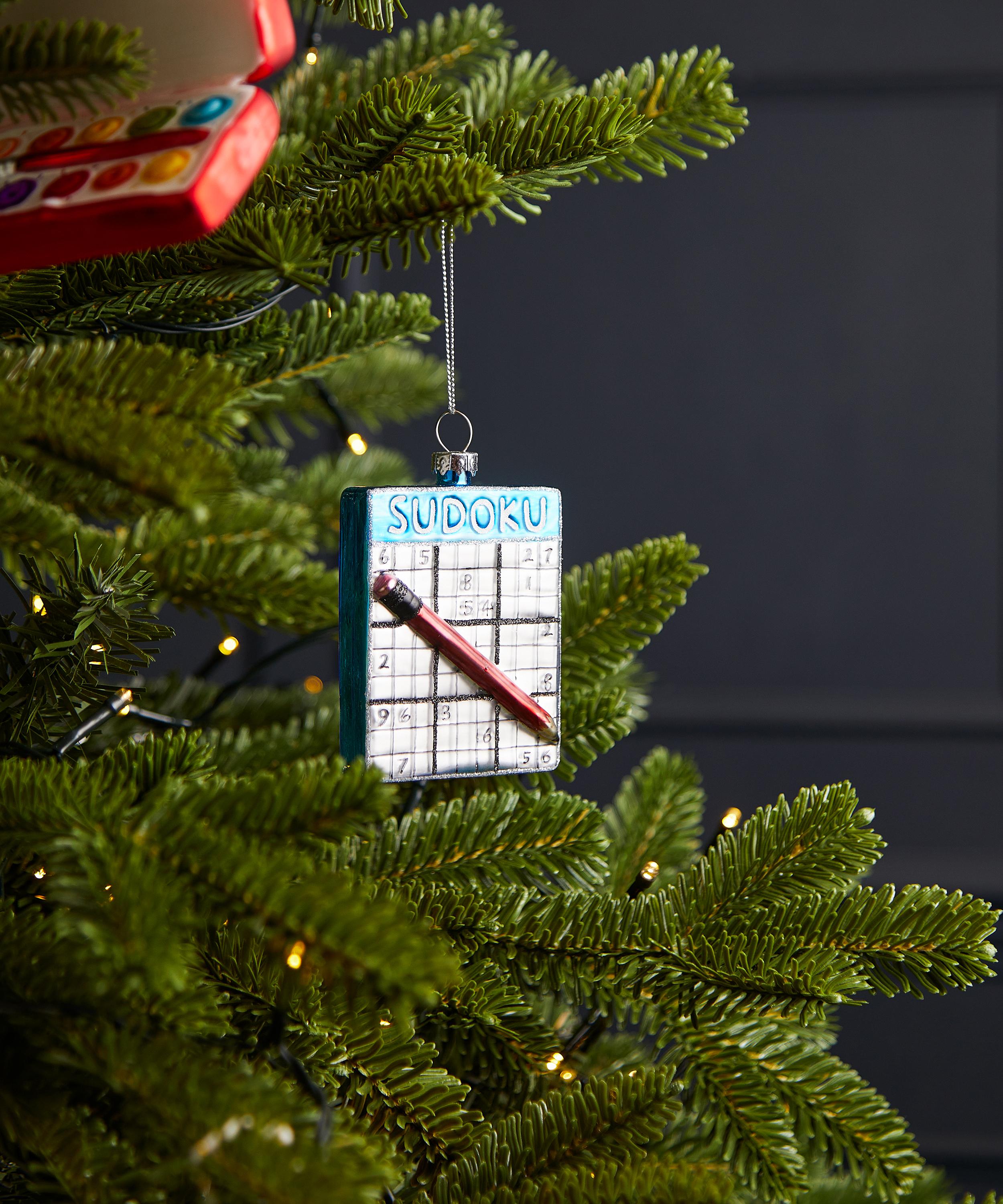 Christmas - Sudoku Glass Ornament image number 1