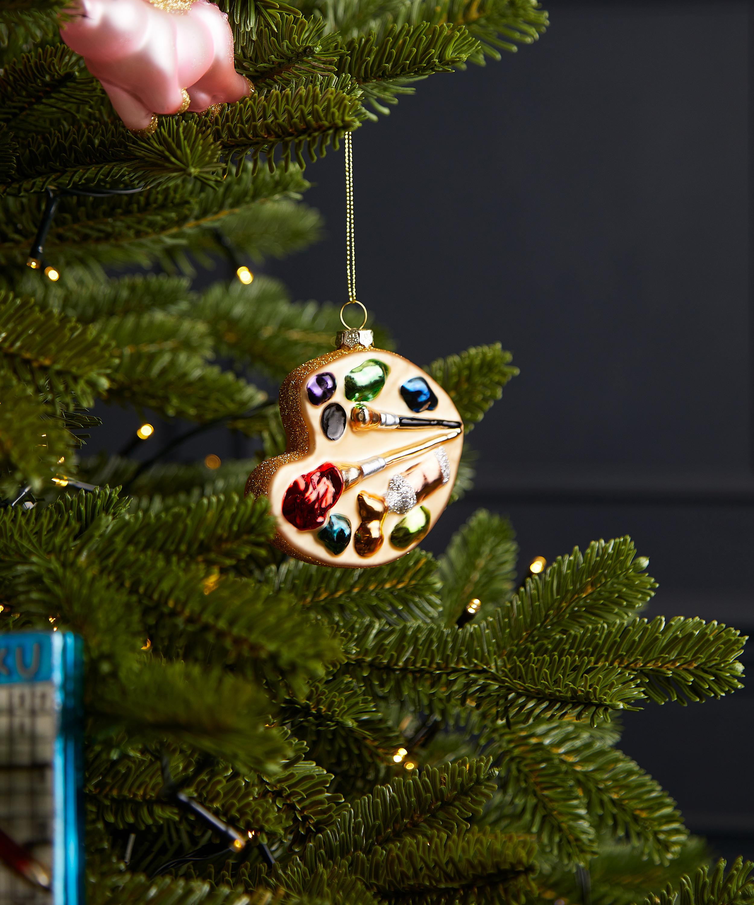 Christmas - Artist Palette Glass Ornament image number 1