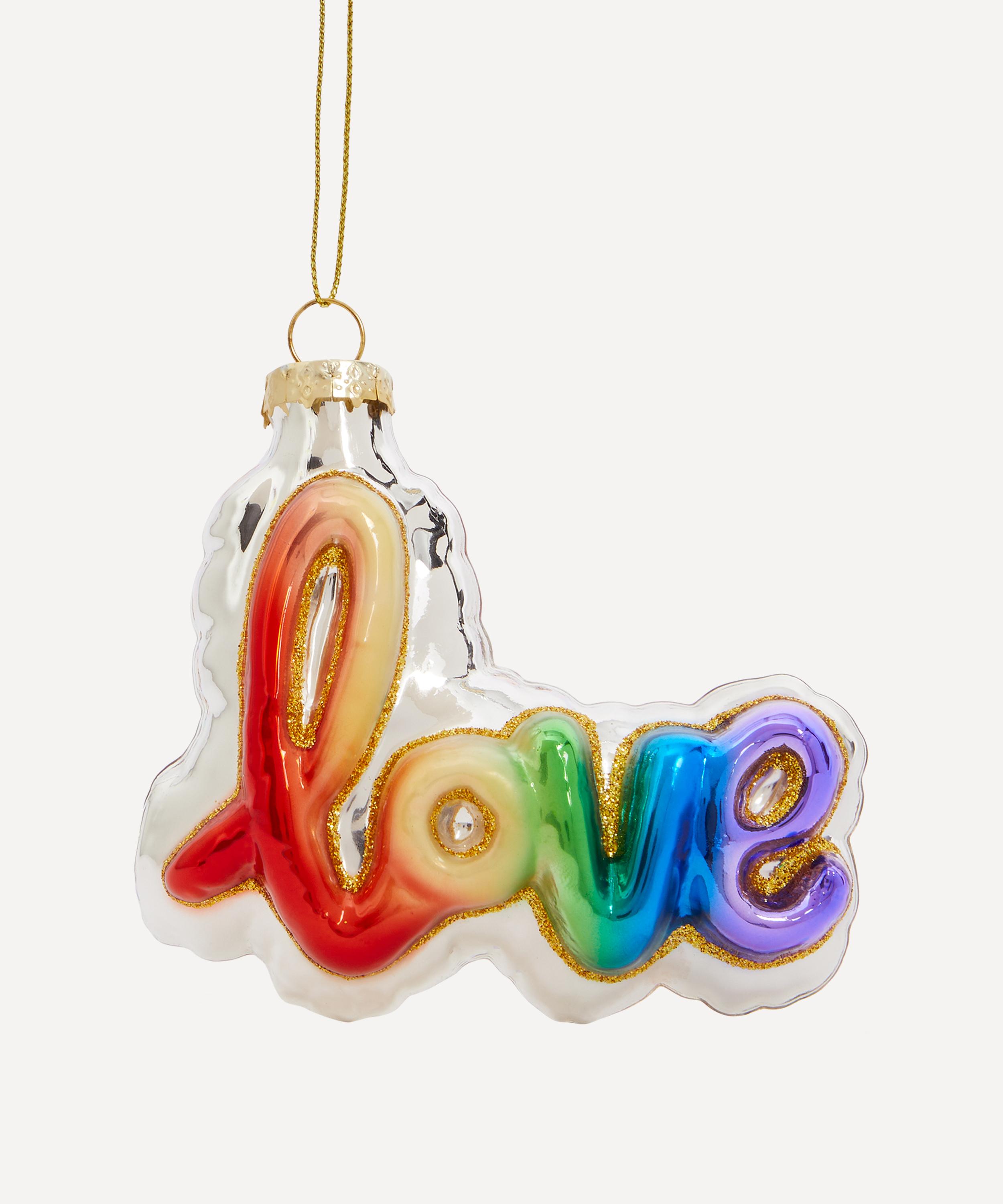 Christmas - Pride Love Glass Ornament image number 0