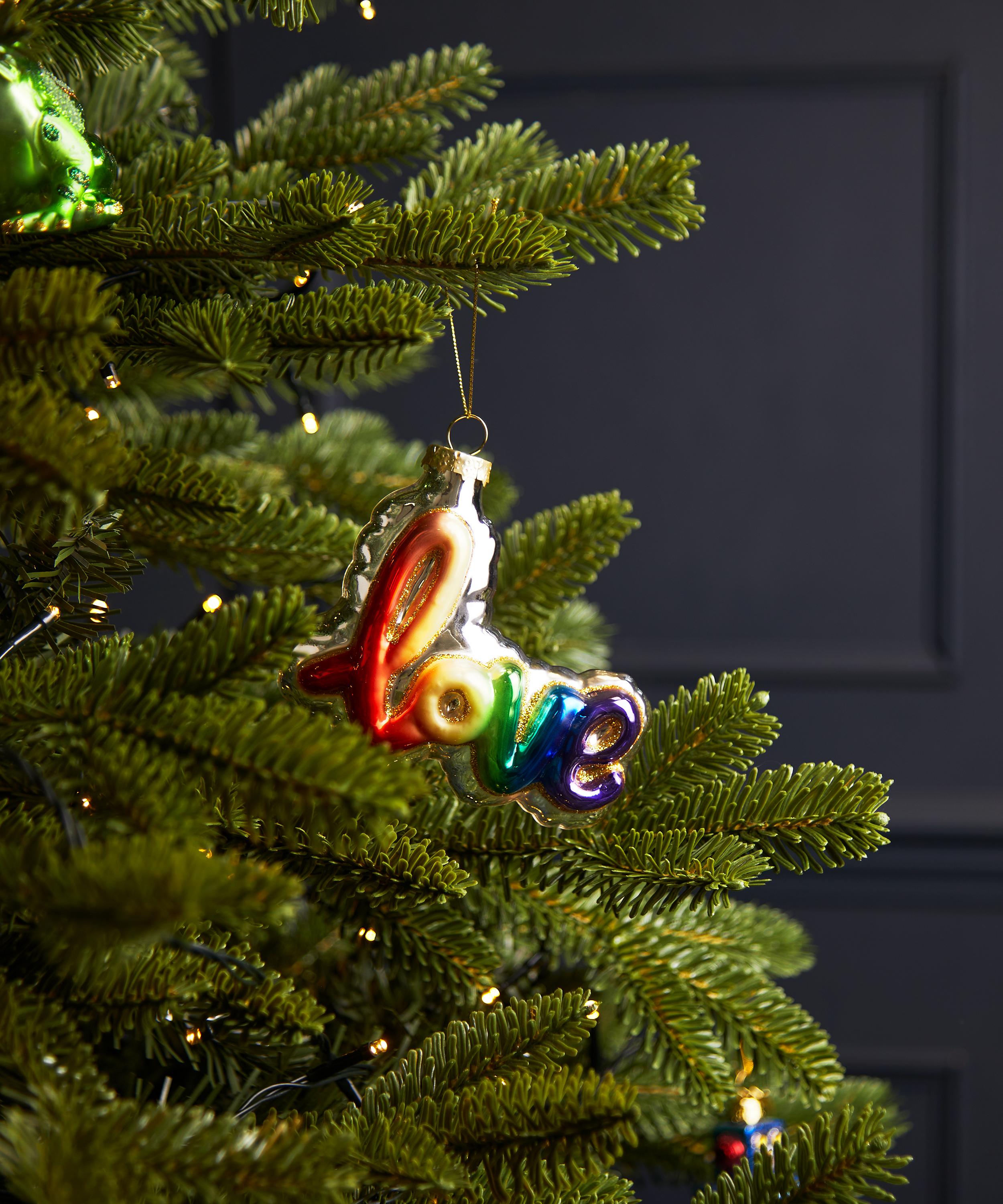 Christmas - Pride Love Glass Ornament image number 1