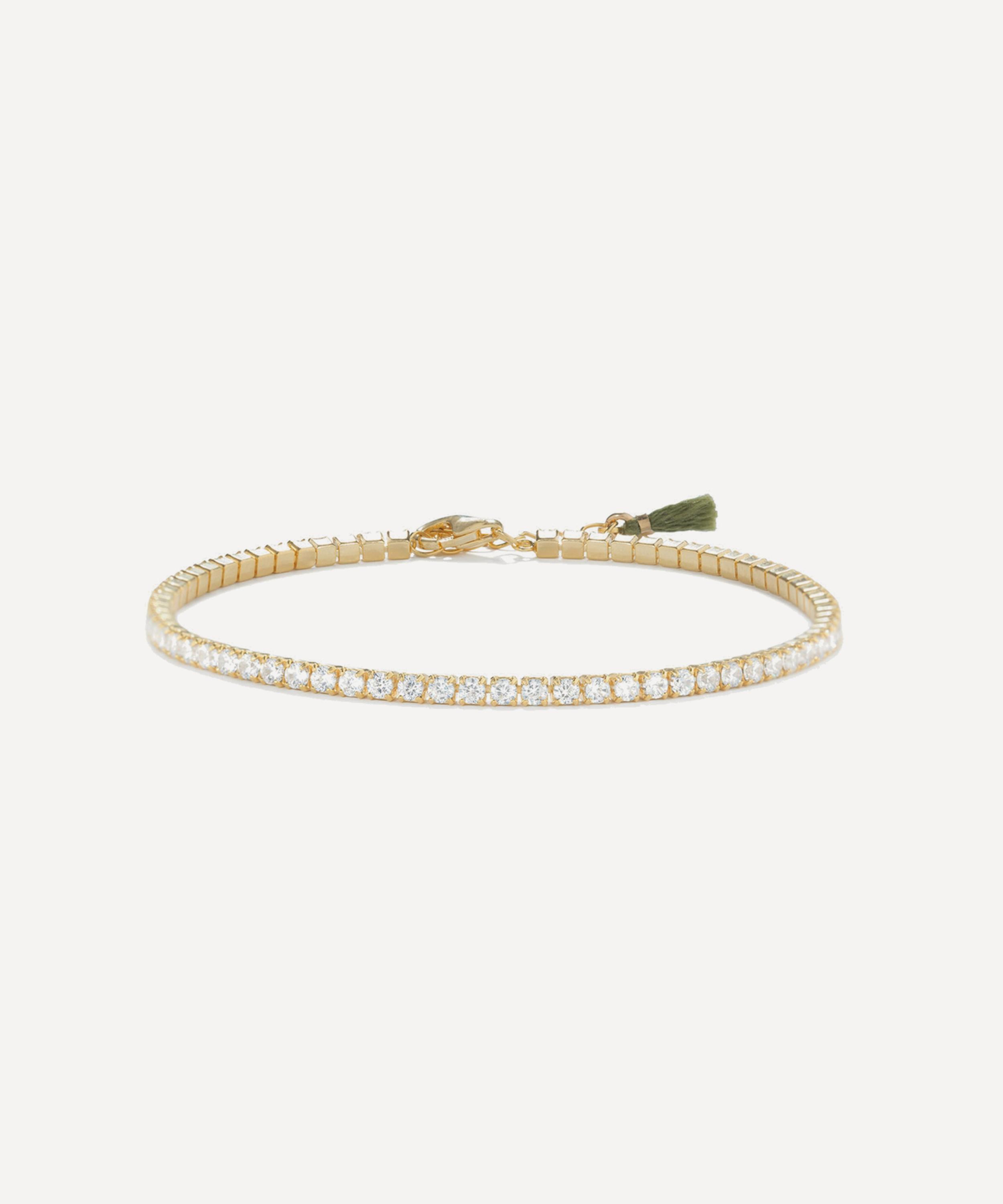 SHASHI - 14ct Gold-Plated Vermeil Silver Tennis Bracelet image number 0