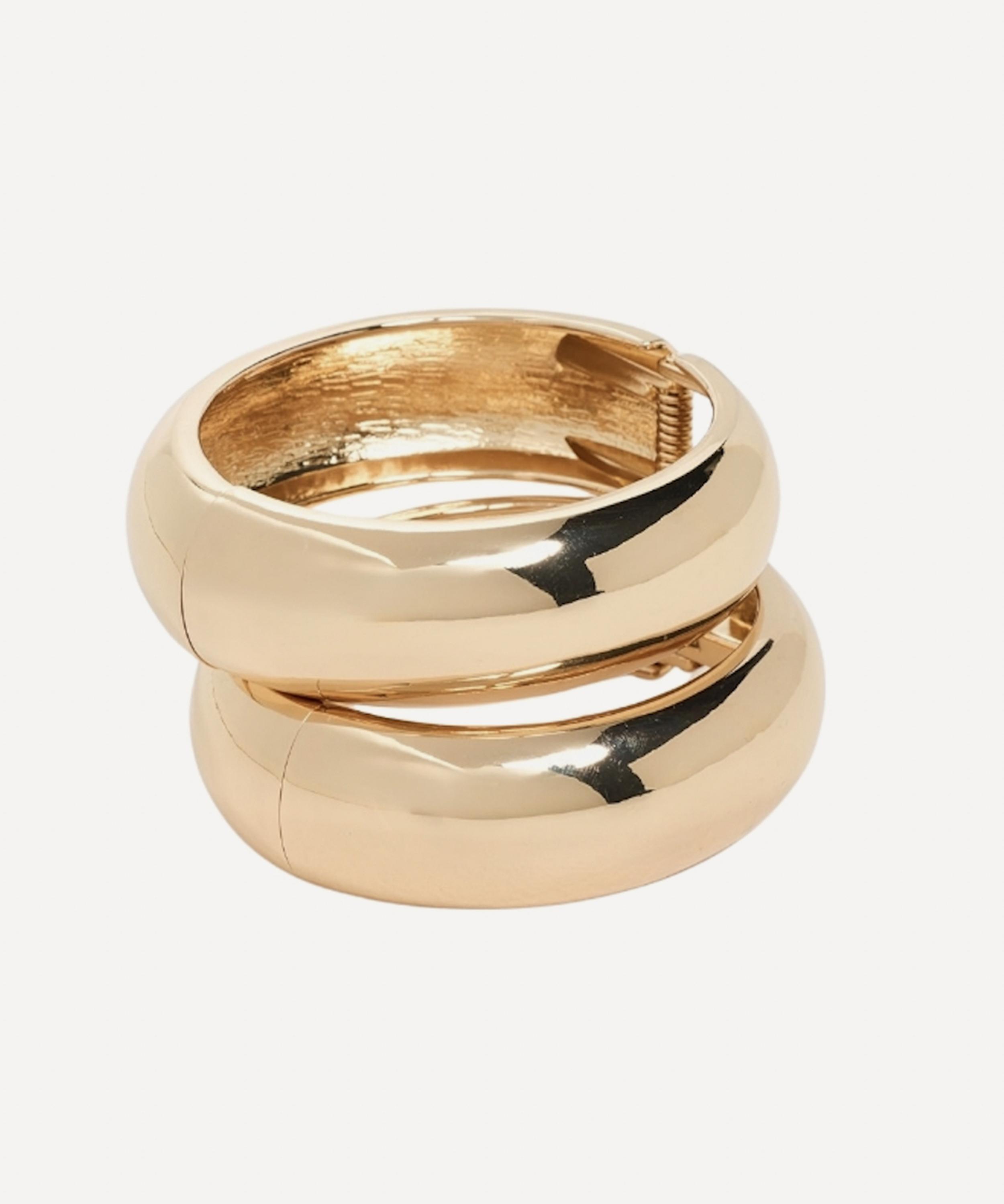 SHASHI - Gold-Plated Double Tsuki Cuff Bracelet Set image number 0