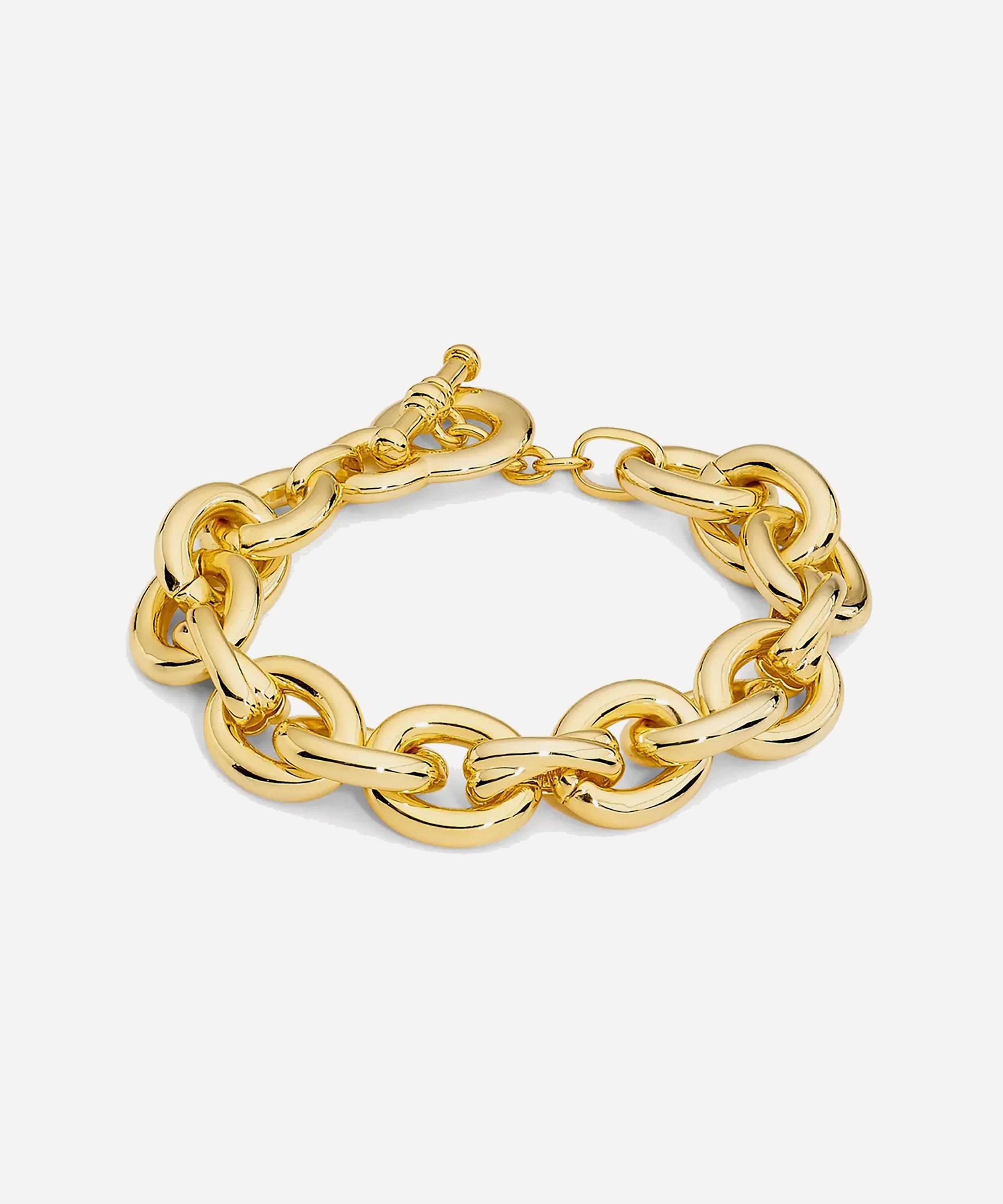 SHASHI - 14ct Gold-Plated Bastille Chain Bracelet image number 0