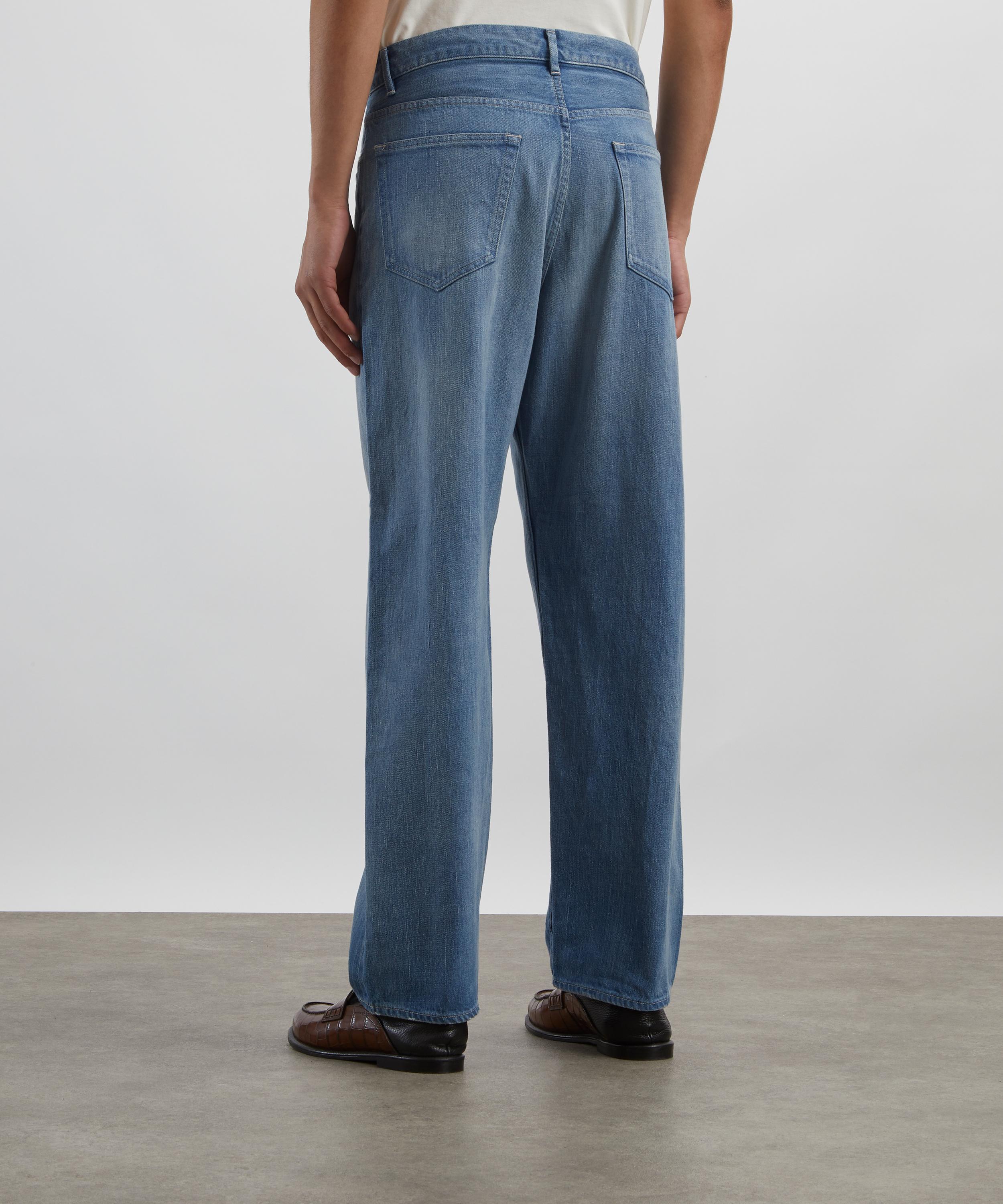 Auralee Selvedge Faded Light Indigo Denim Wide Jeans | Liberty
