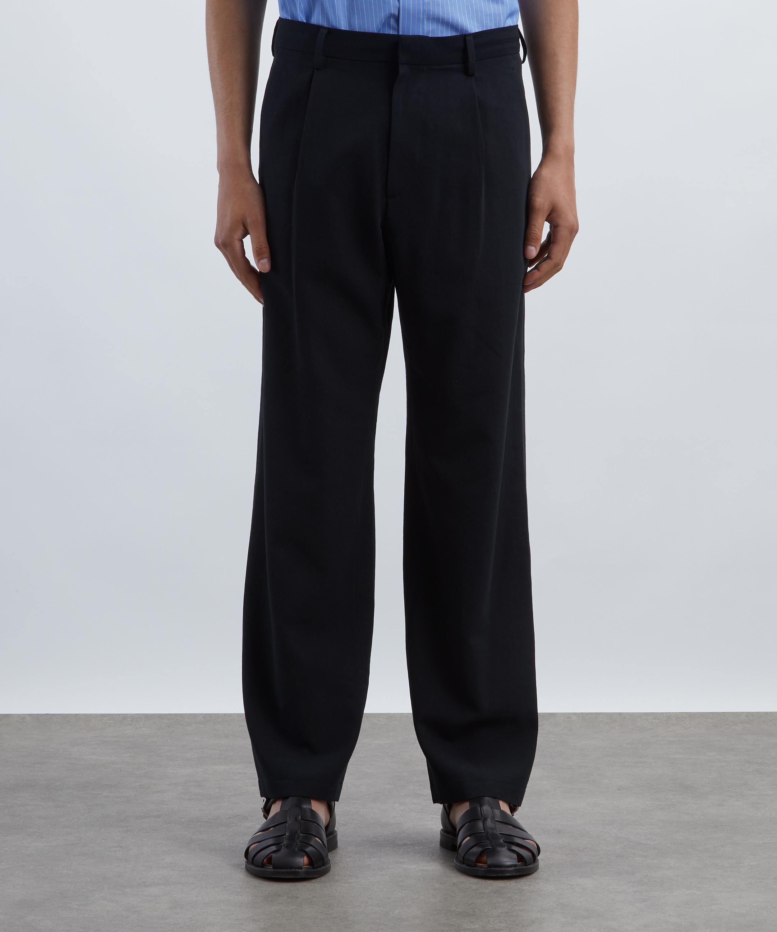 Auralee - Light Cotton Wool Viyella Slack Trousers image number 2