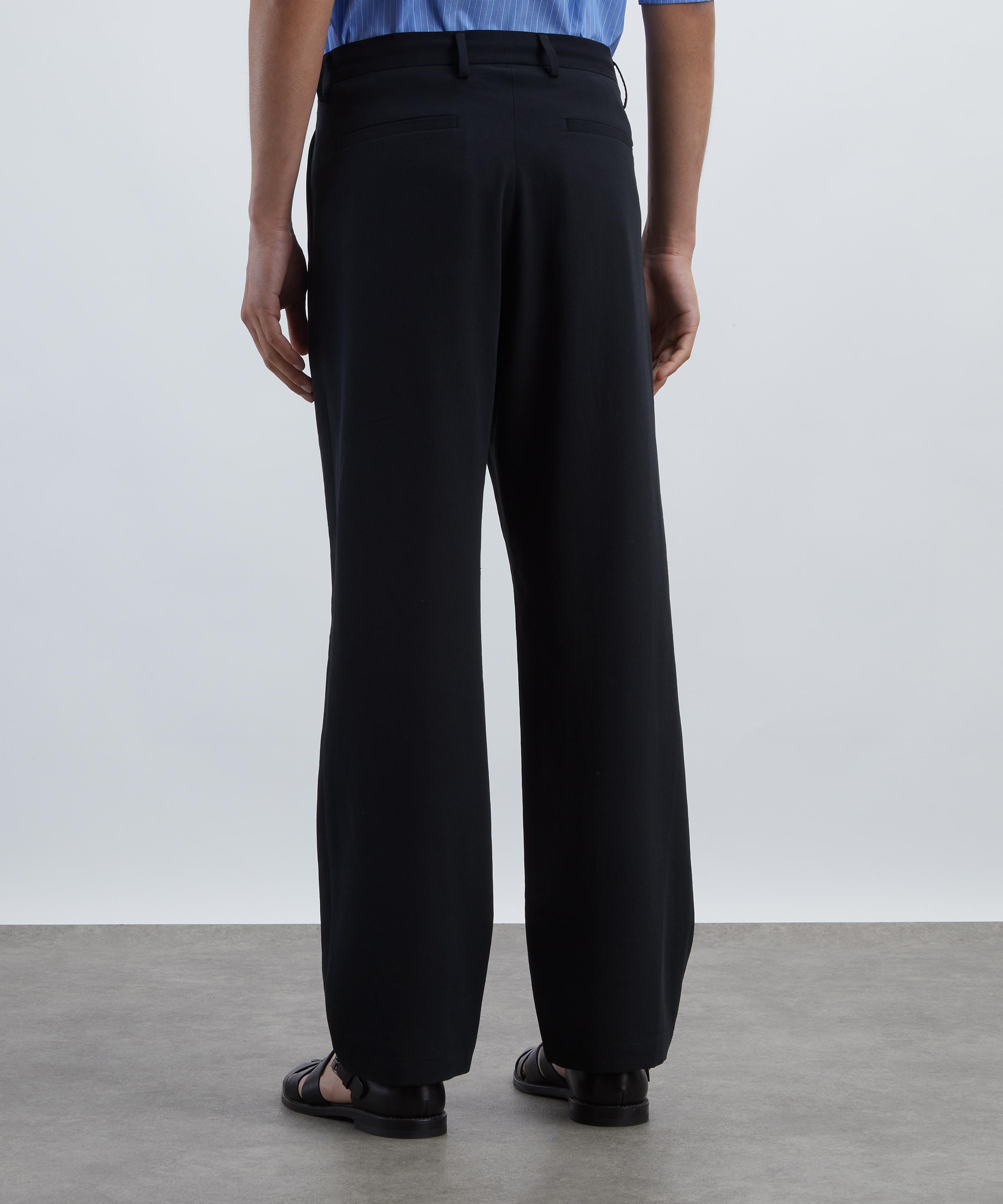 Auralee - Light Cotton Wool Viyella Slack Trousers image number 3