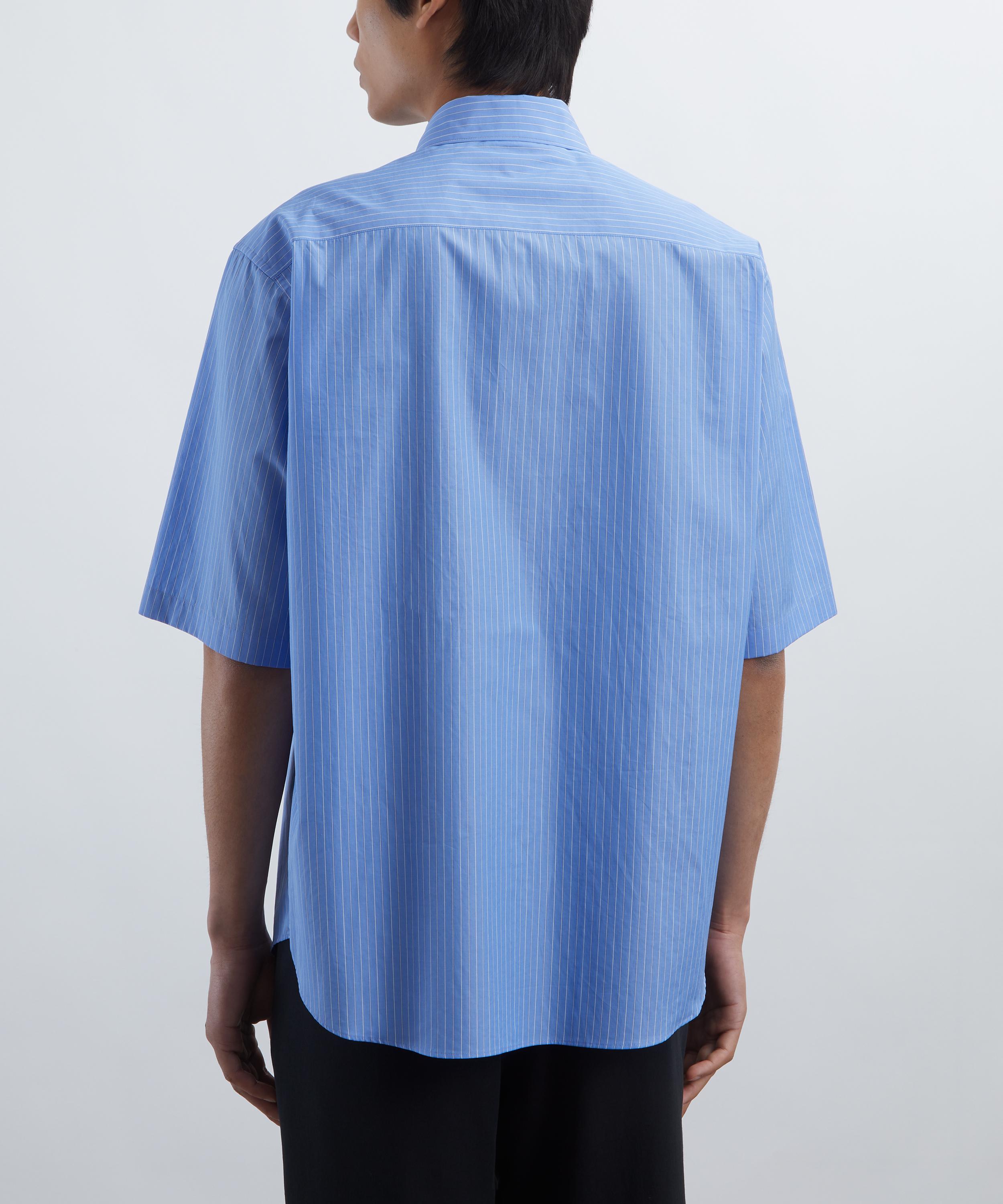 Auralee Suvin High Count Cloth Stripe Half-Sleeve Shirt