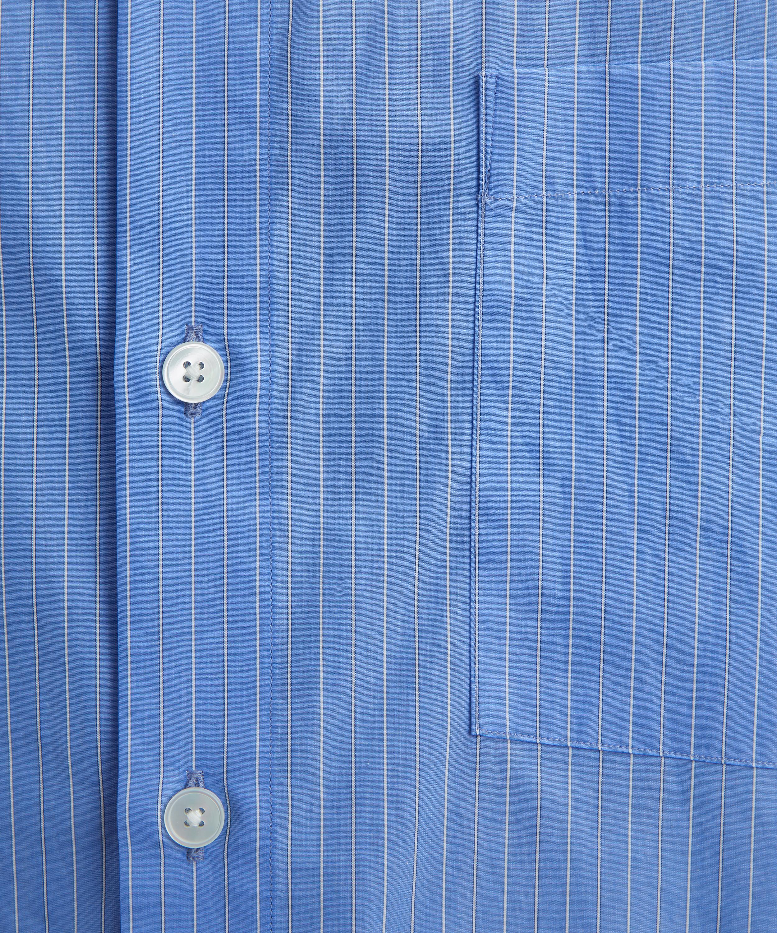 Auralee Suvin High Count Cloth Stripe Half-Sleeve Shirt