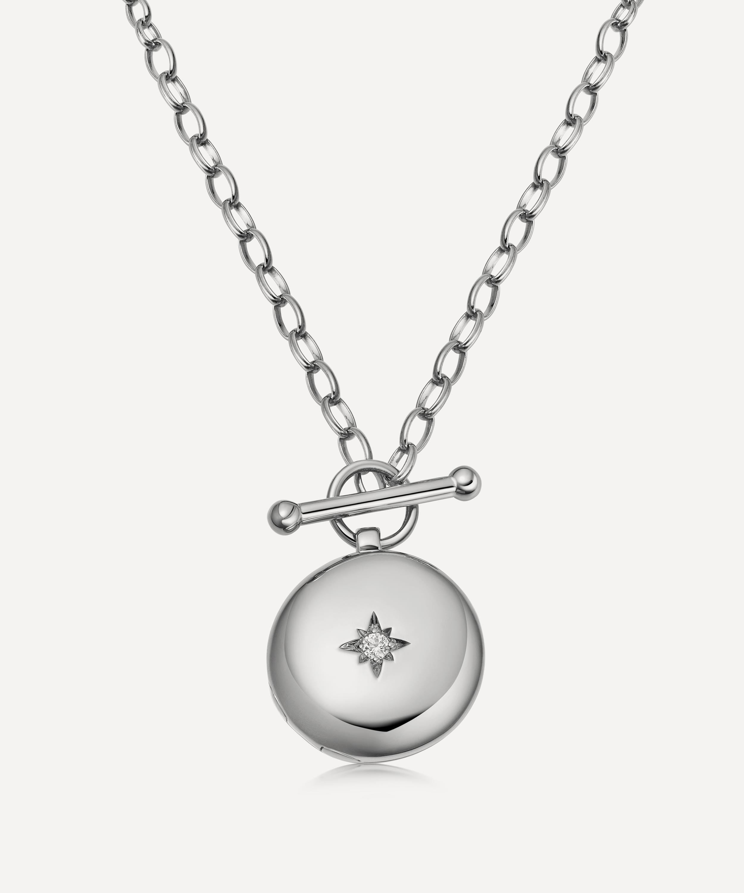Astley Clarke - Sterling Silver Biography T-Bar Locket Necklace