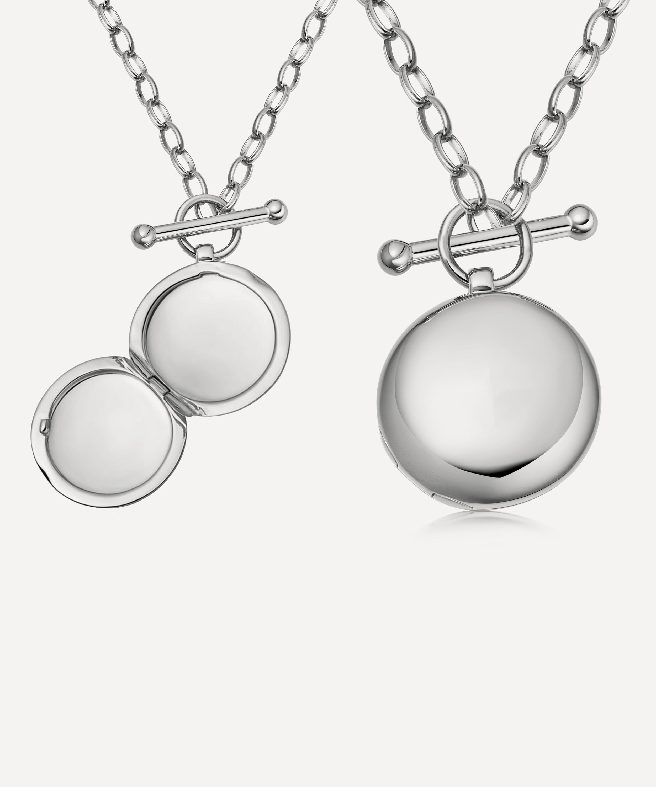 Astley Clarke - Sterling Silver Biography T-Bar Locket Necklace image number 2