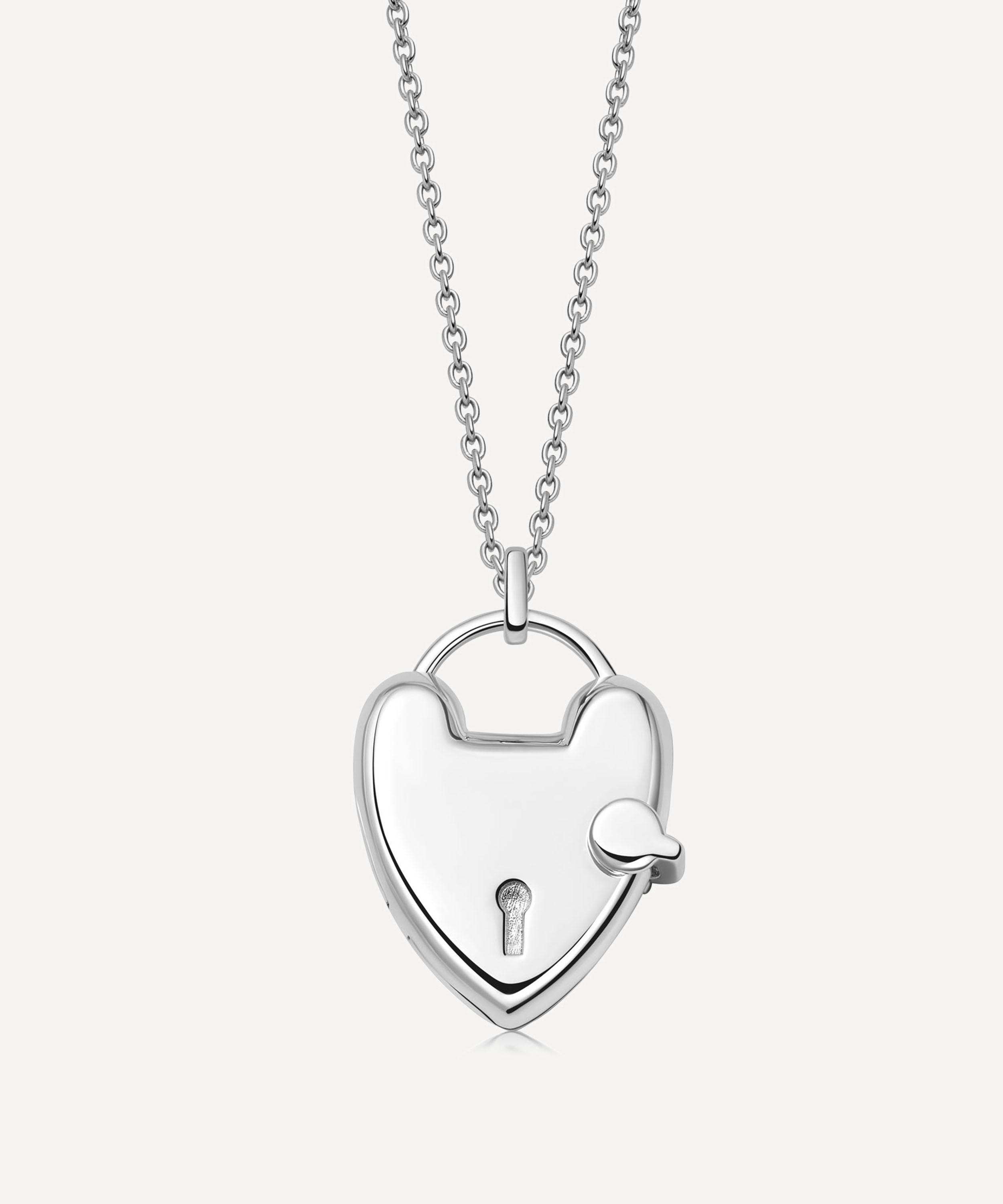 Astley Clarke - Sterling Silver Biography Heart Locket Necklace image number 0