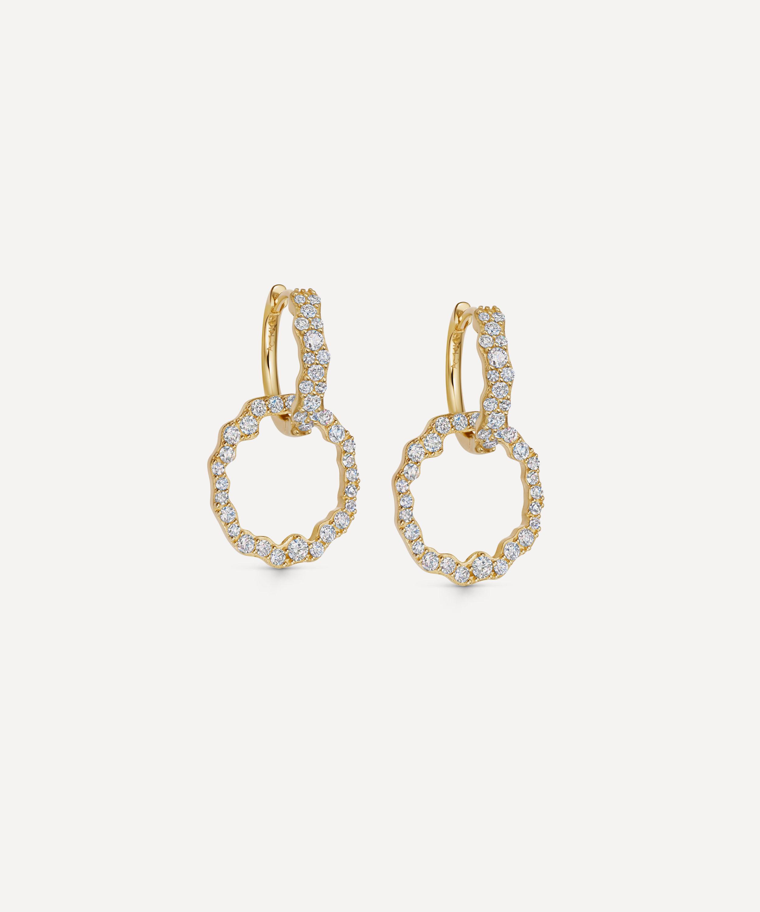 Astley Clarke - 14ct Gold Asteri Diamond Hoop Earrings image number 0