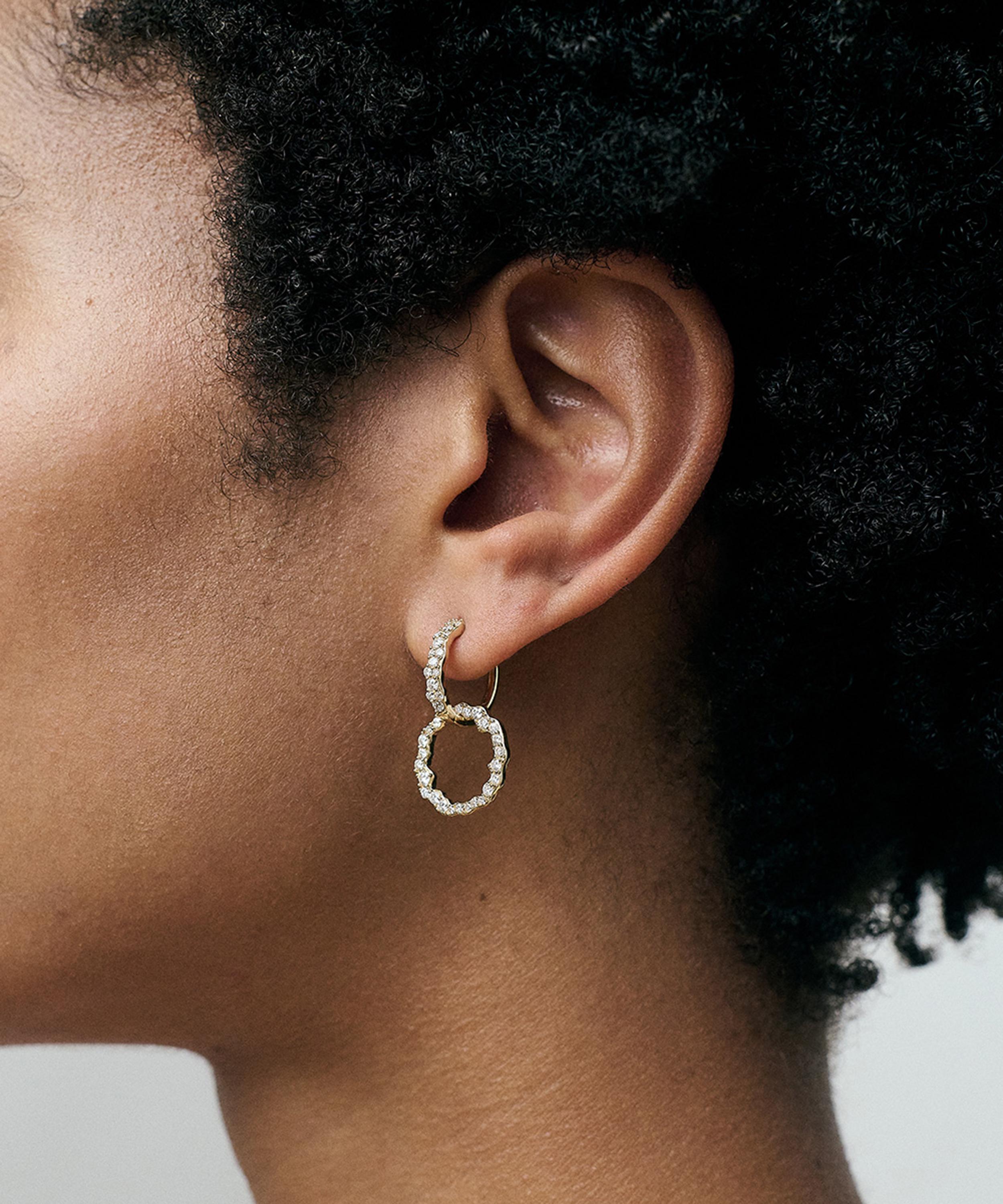 Astley Clarke - 14ct Gold Asteri Diamond Hoop Earrings image number 2