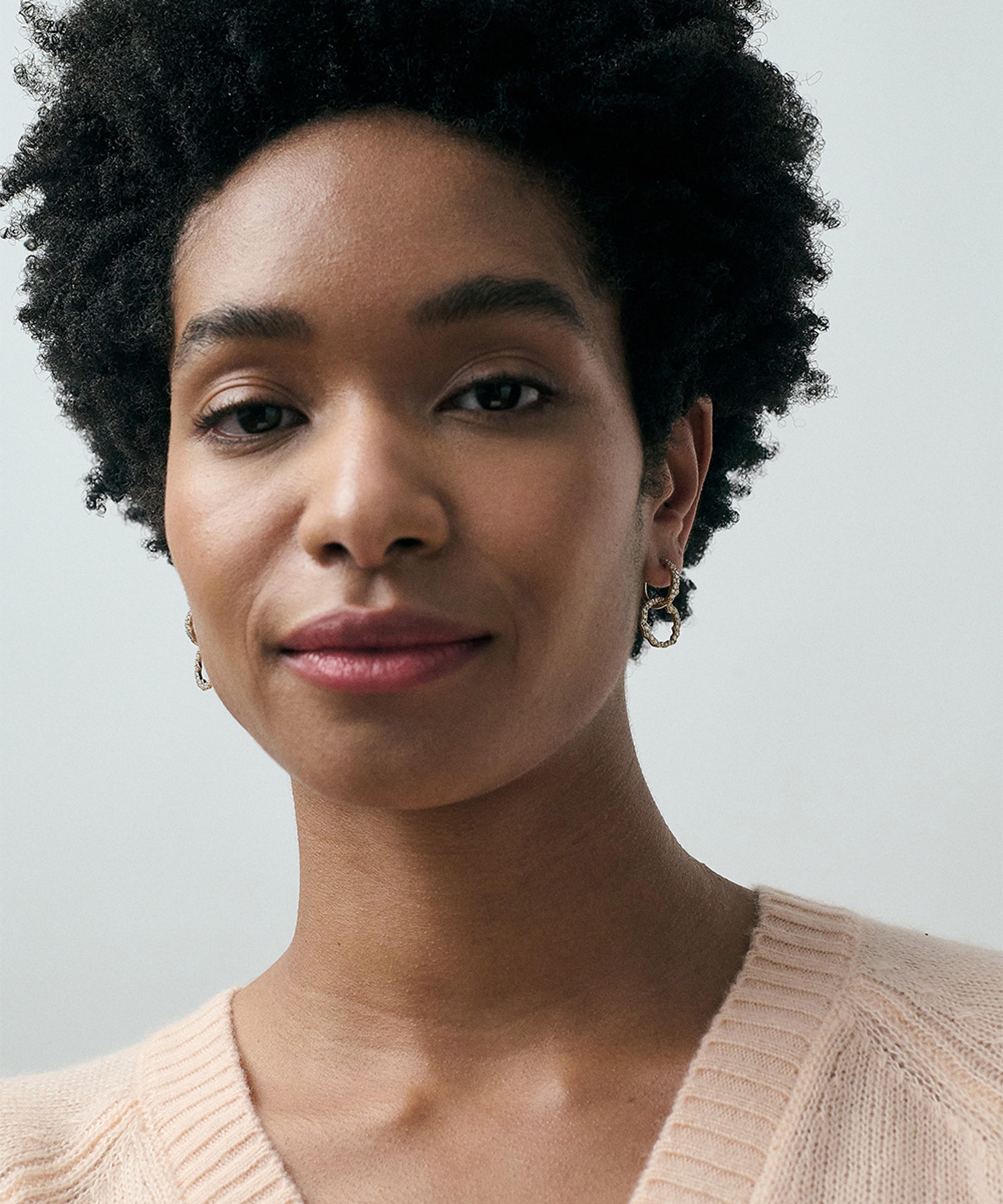 Astley Clarke - 14ct Gold Asteri Diamond Hoop Earrings image number 3