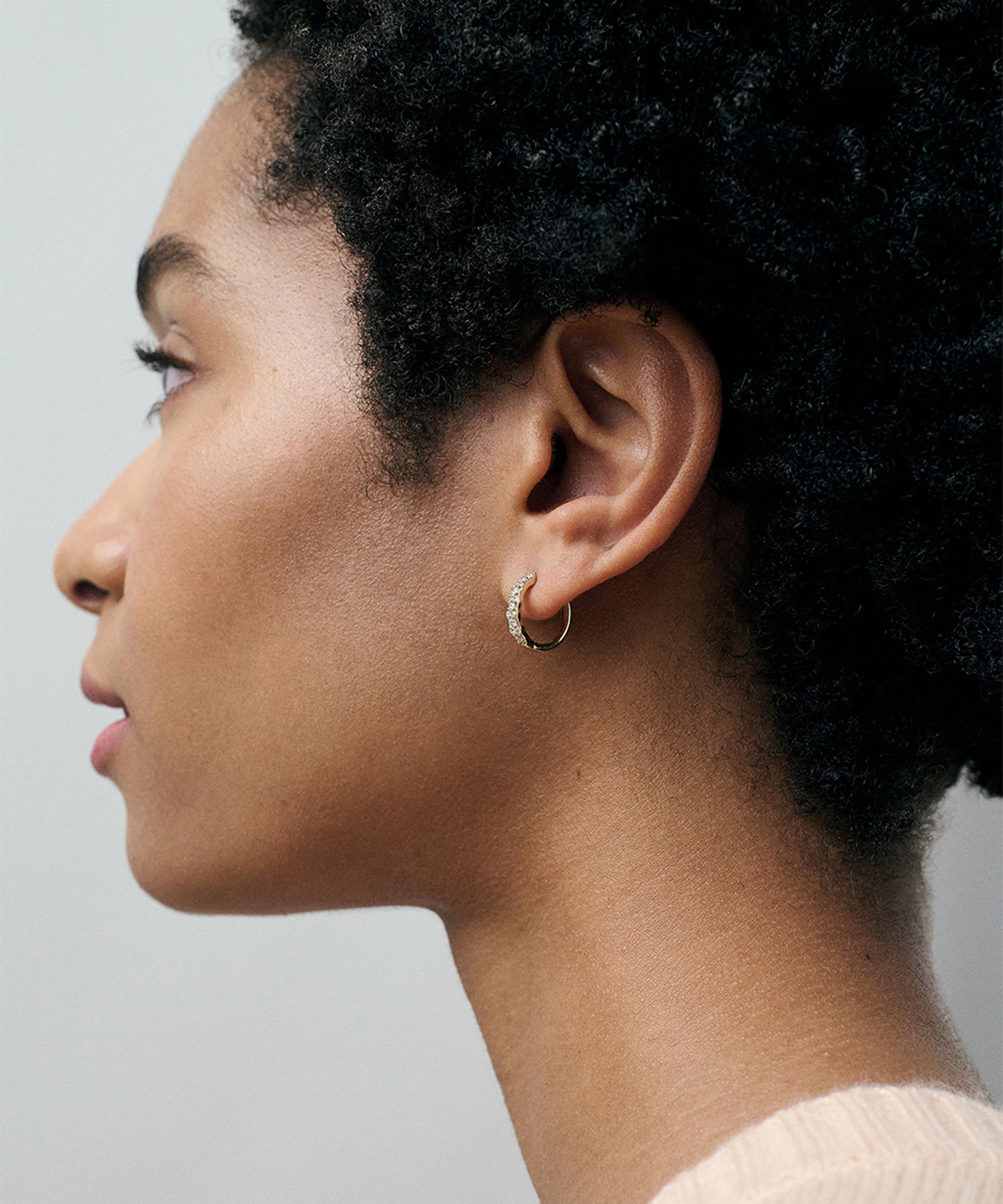 Astley Clarke - 14ct Gold Asteri Diamond Hoop Earrings image number 4