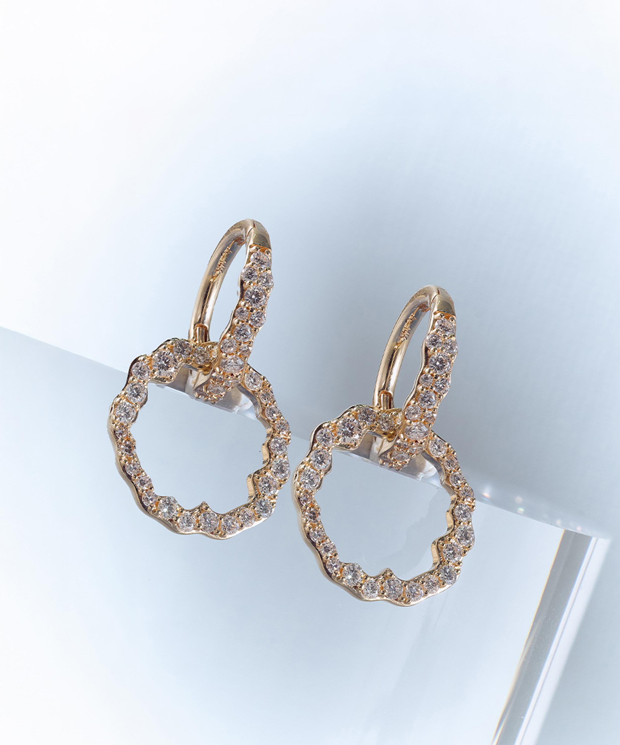 Astley Clarke - 14ct Gold Asteri Diamond Hoop Earrings image number 5