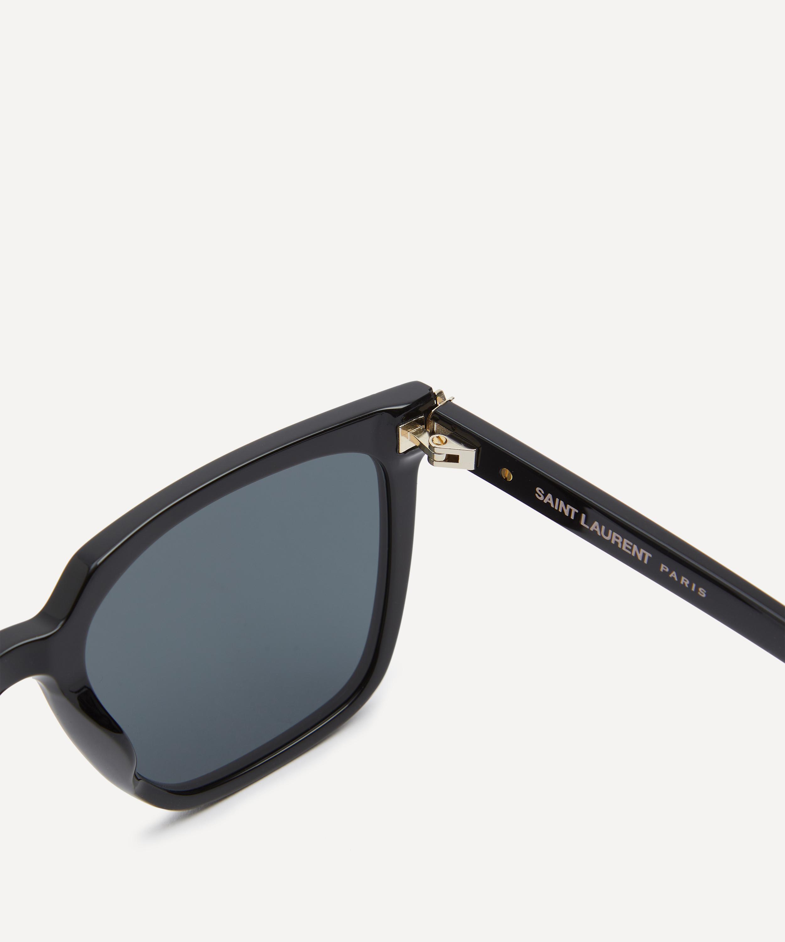 Saint Laurent - Black Square Acetate Sunglasses image number 2