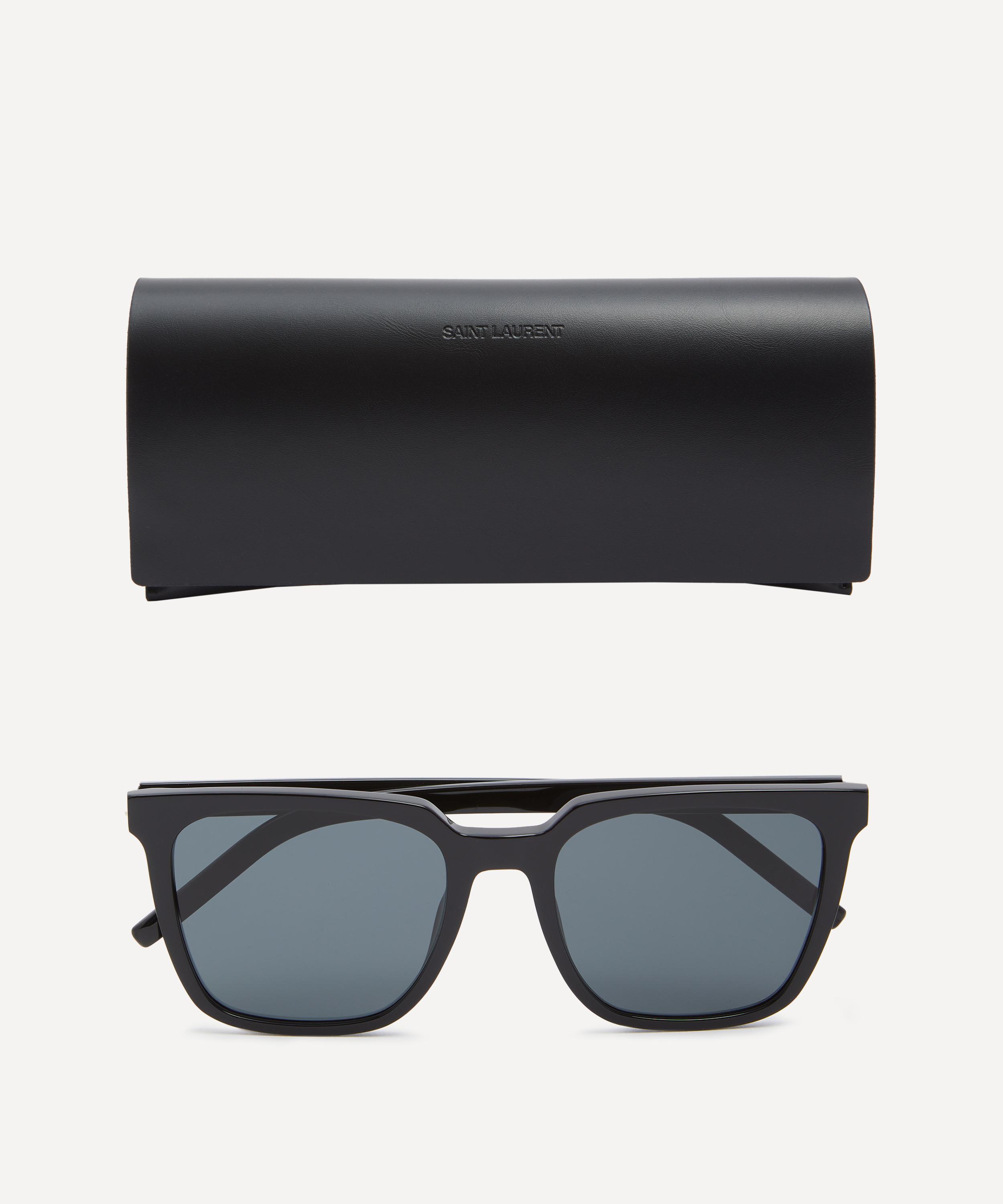 Saint Laurent - Black Square Acetate Sunglasses image number 3