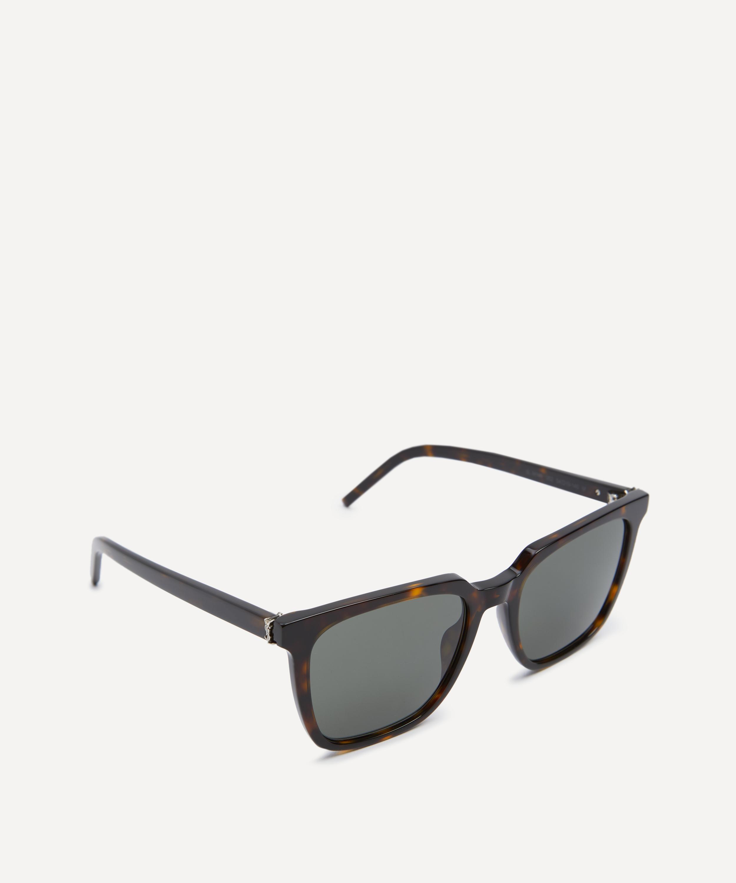 Saint Laurent - Havana Square Acetate Sunglasses image number 1