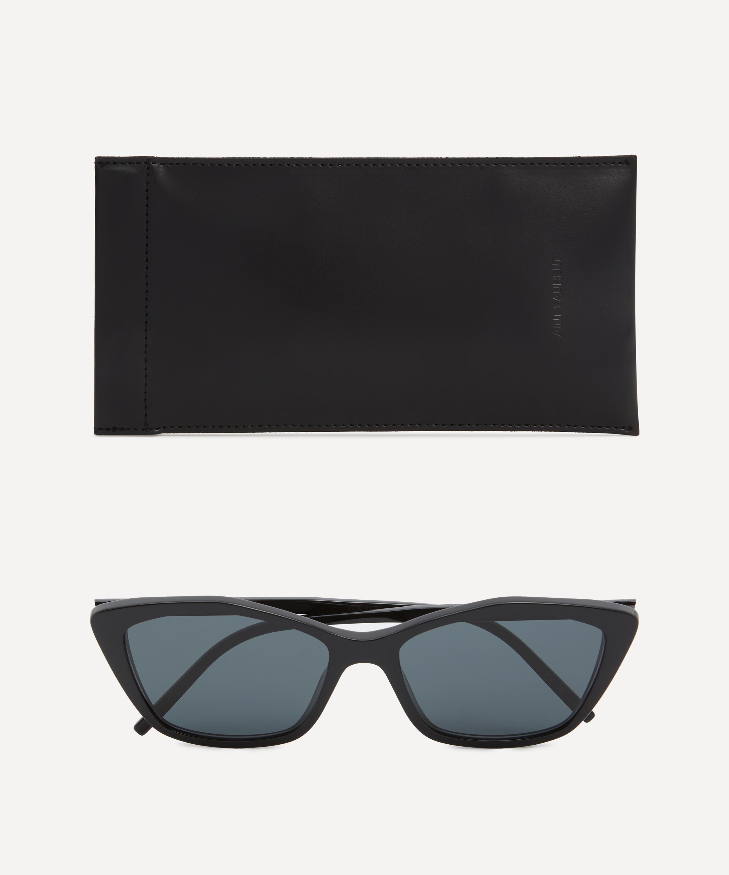 Saint Laurent - Black Cat-Eye Sunglasses image number 3