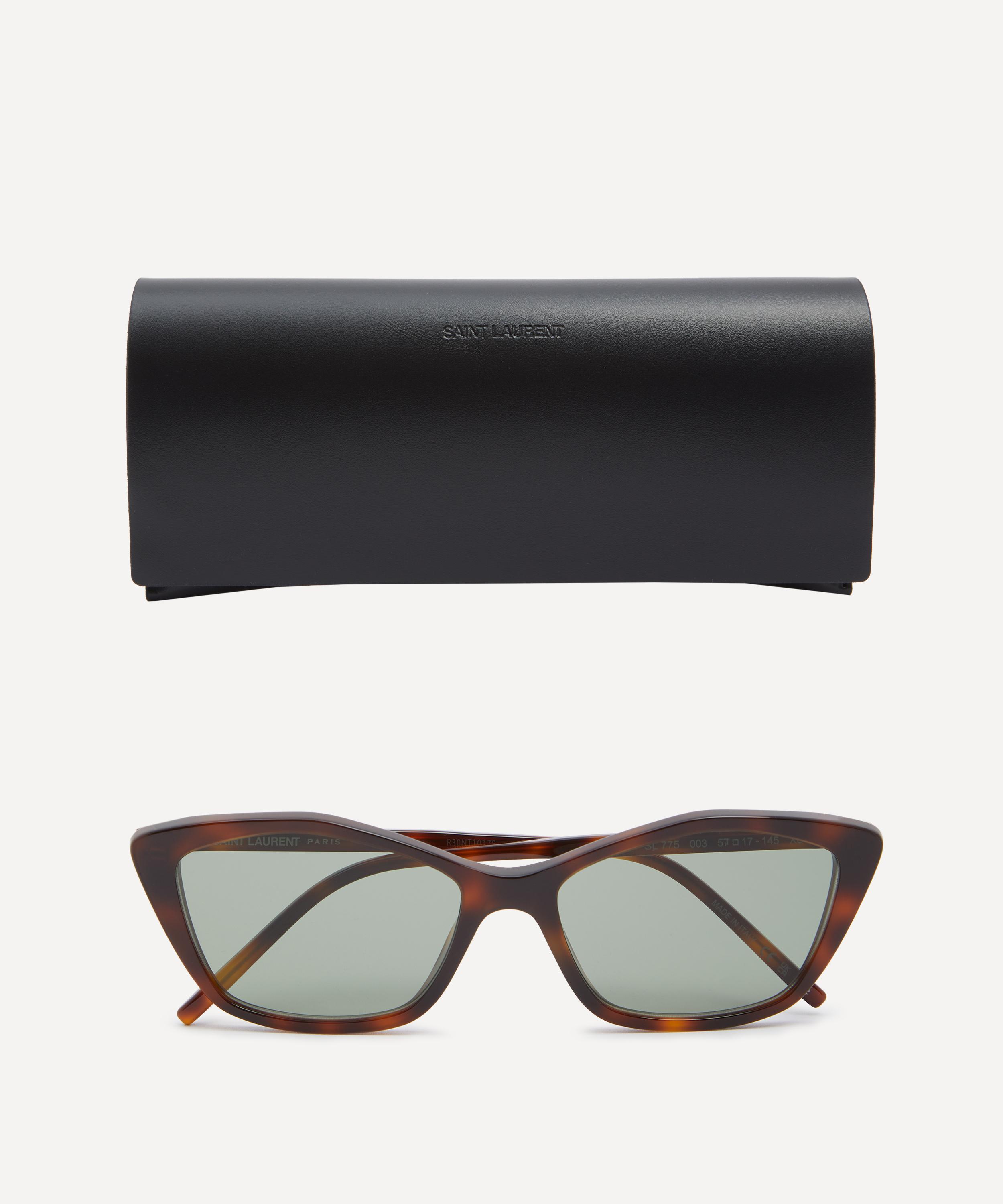 Saint Laurent - Havana Cat-Eye Sunglasses image number 3