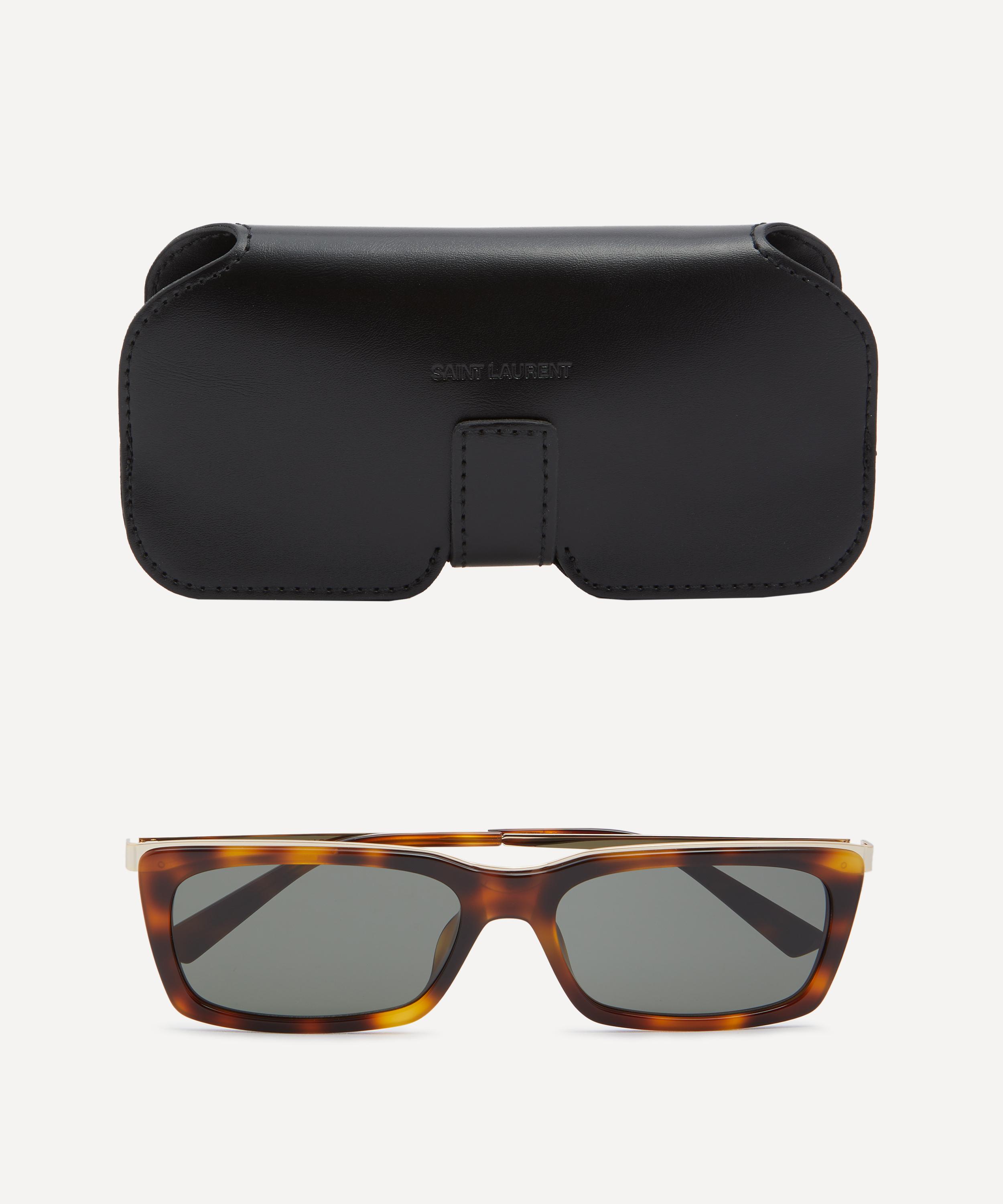 Saint Laurent - Havana Square Combination Sunglasses image number 3