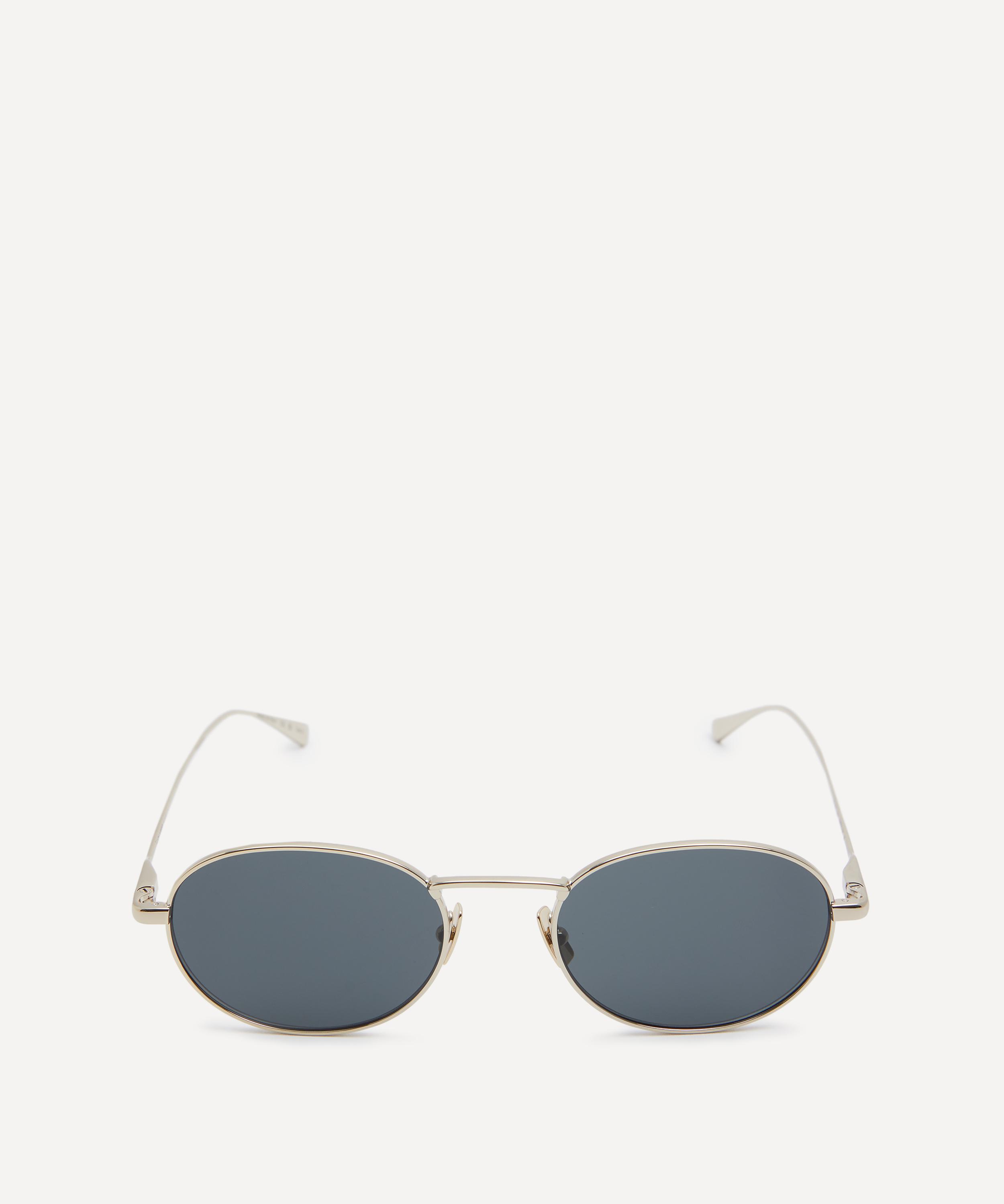 Saint Laurent - Silver-Tone Oval Sunglasses image number 0