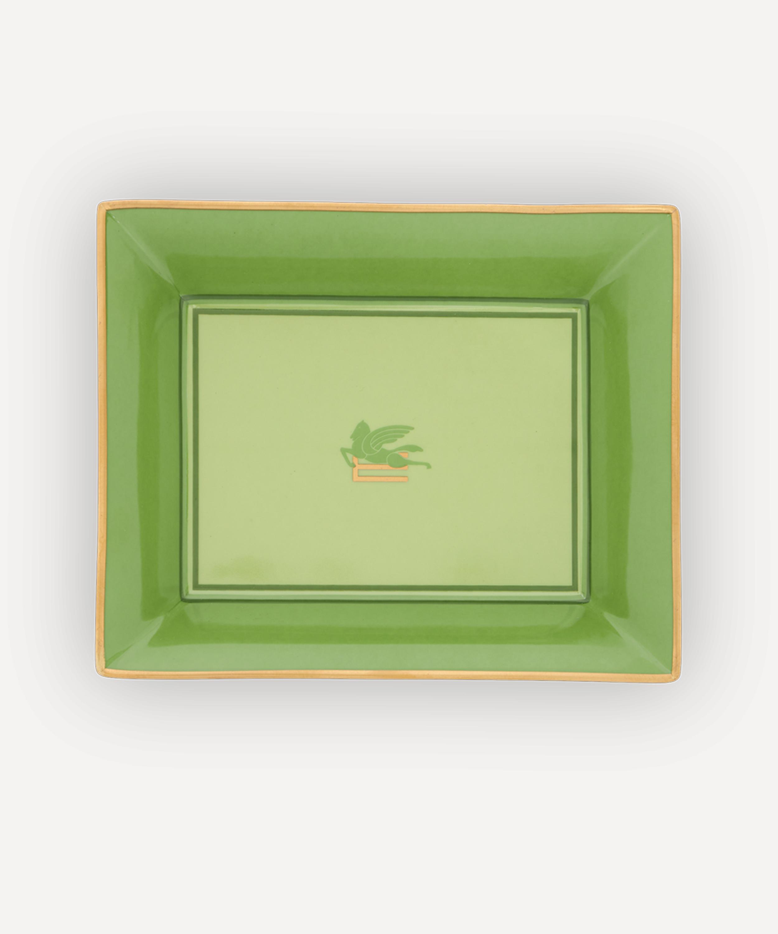 Etro - Pegaso Green Rectangular Tray