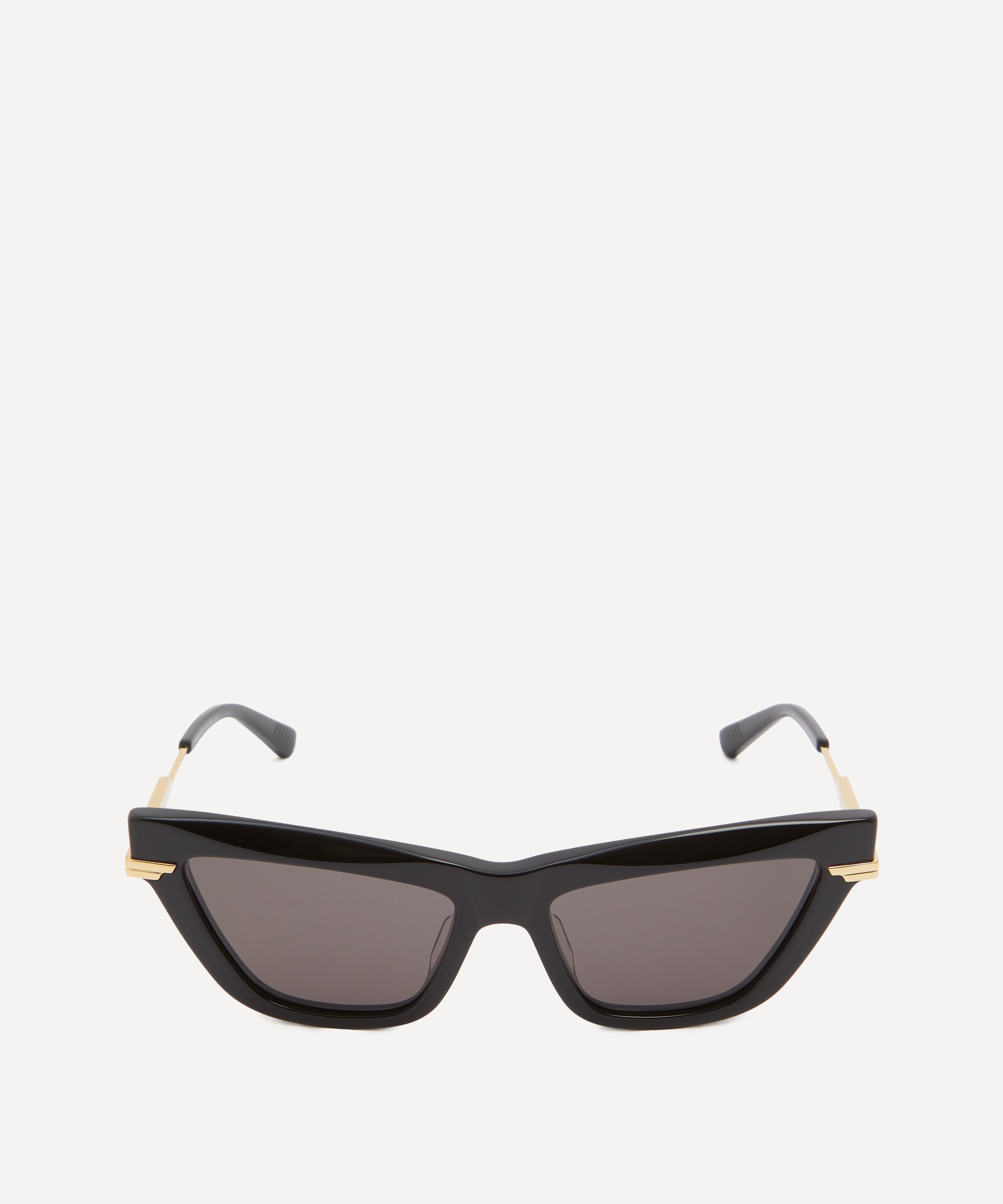 Bottega Veneta - Black Acetate Cat-Eye Sunglasses image number 0