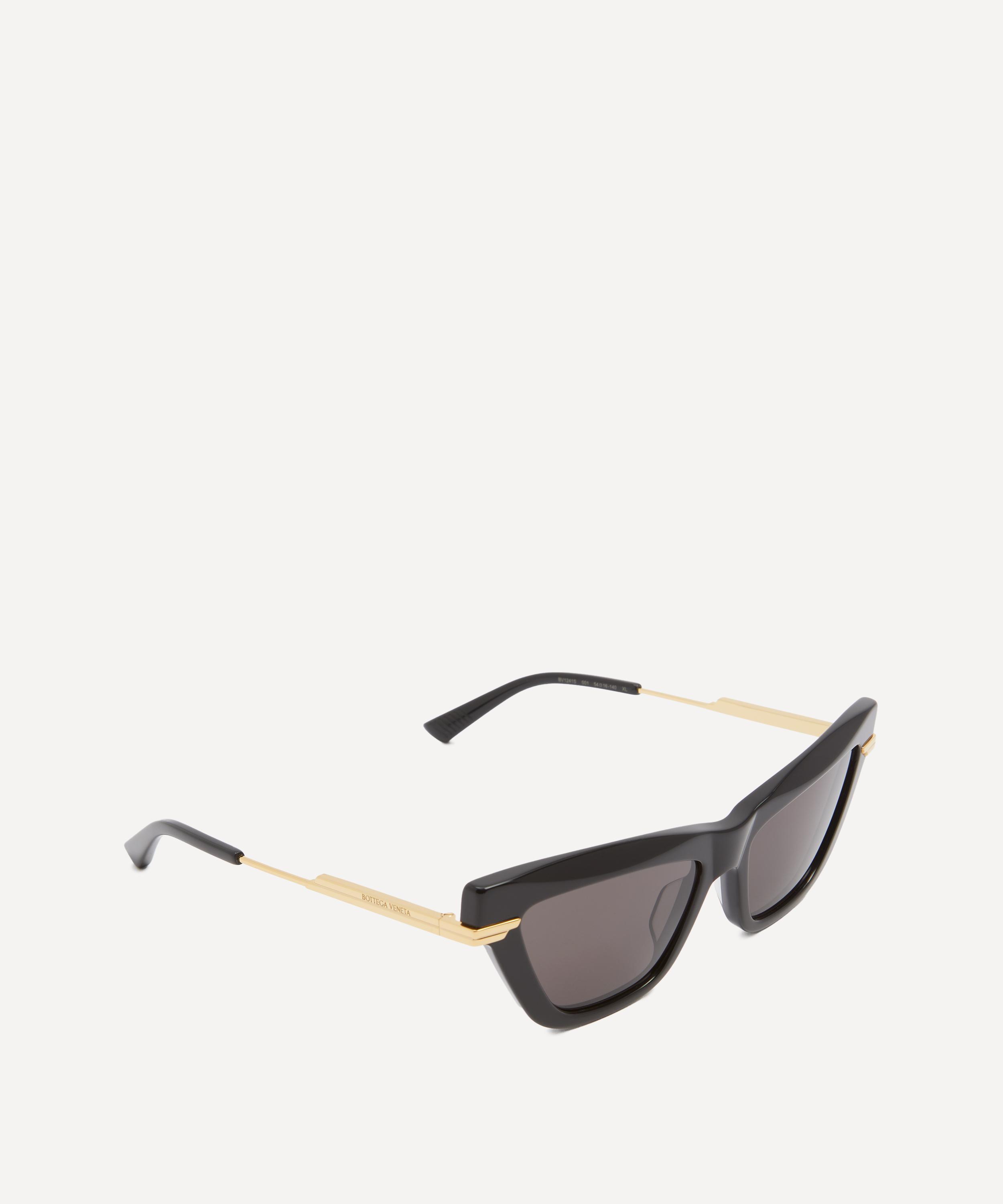 Bottega Veneta - Black Acetate Cat-Eye Sunglasses image number 1