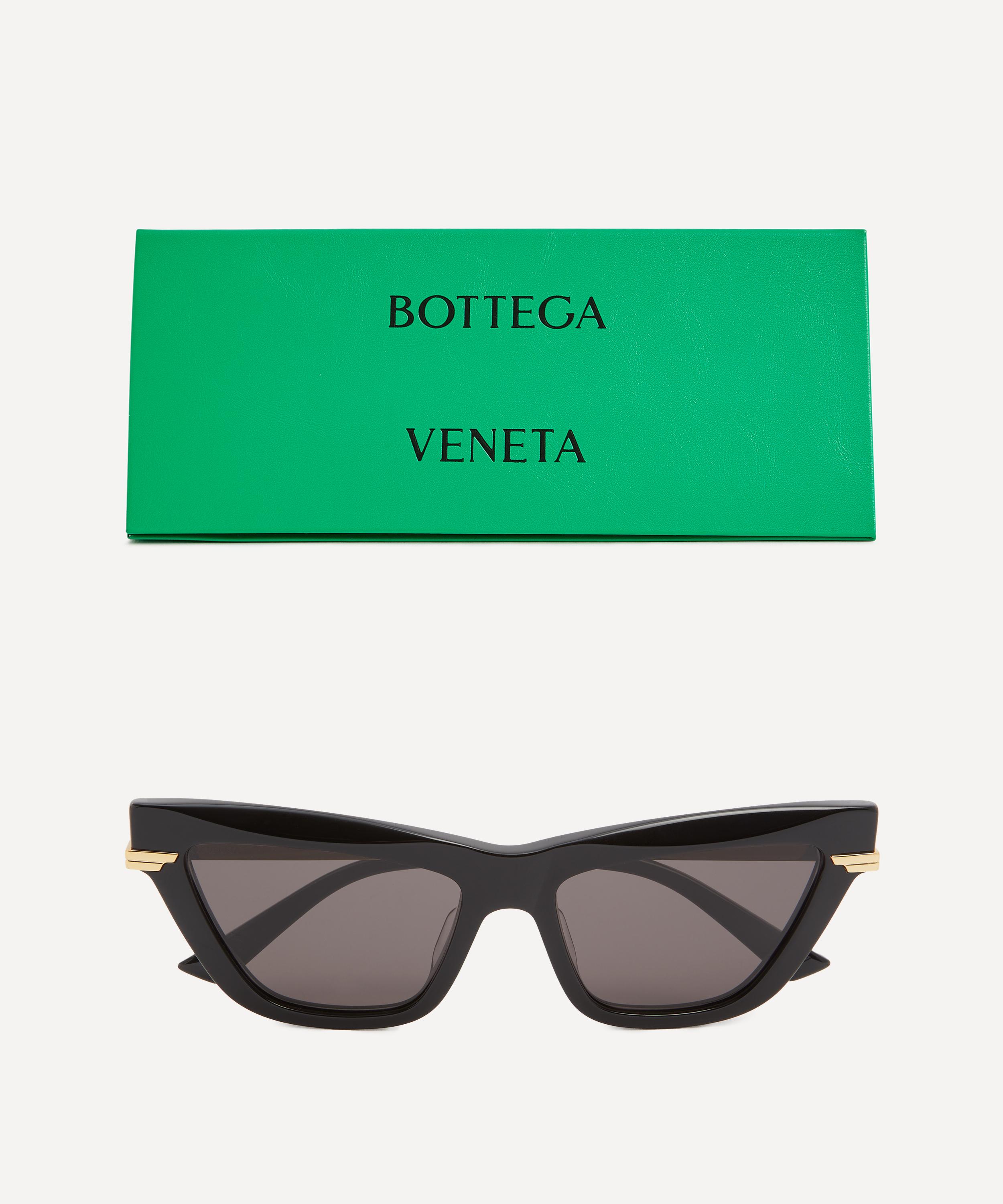 Bottega Veneta - Black Acetate Cat-Eye Sunglasses image number 3