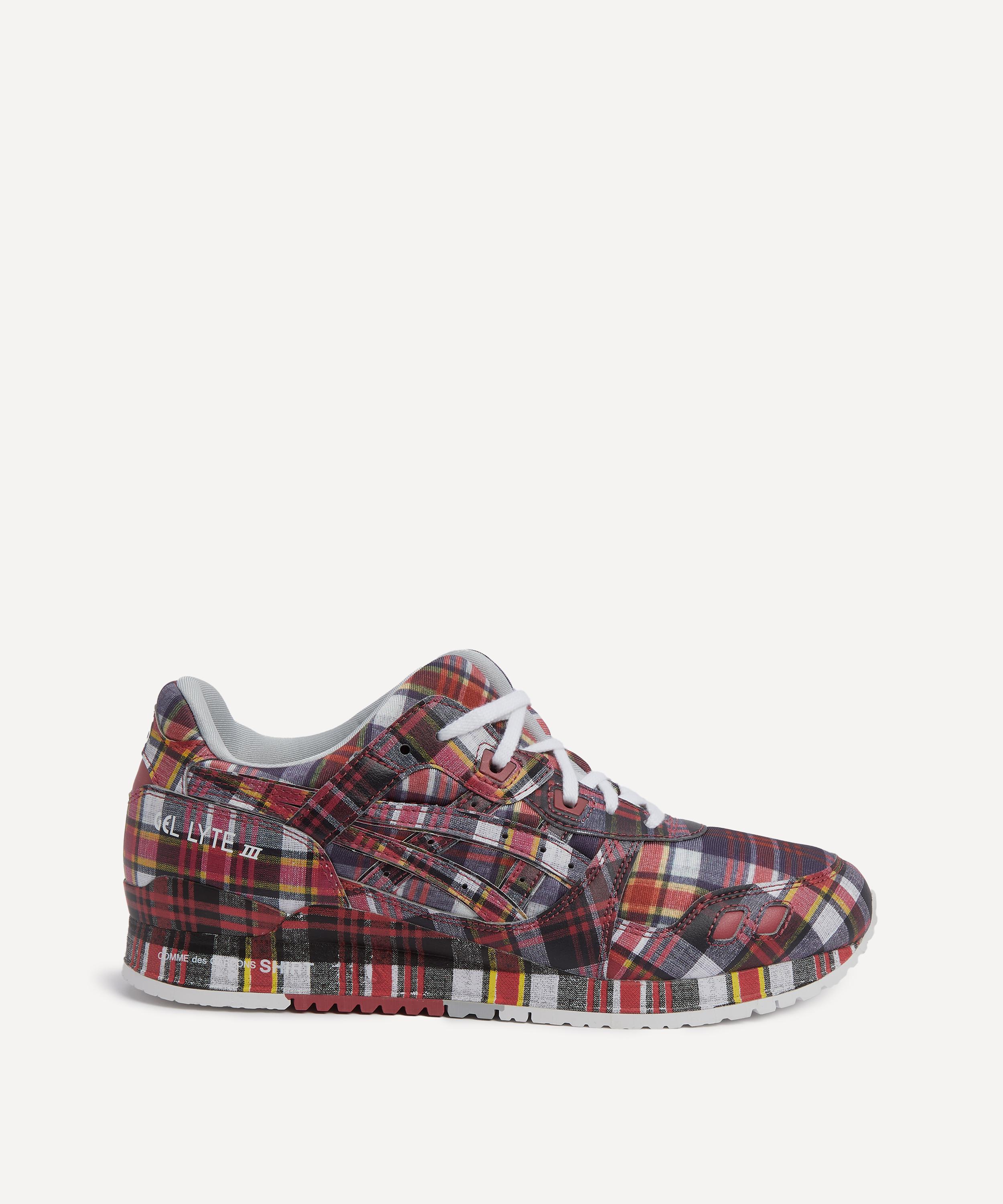 Comme des Garçons Shirt - x Asics Men's GEL-LYTE III 07 Red Check Trainers image number 3