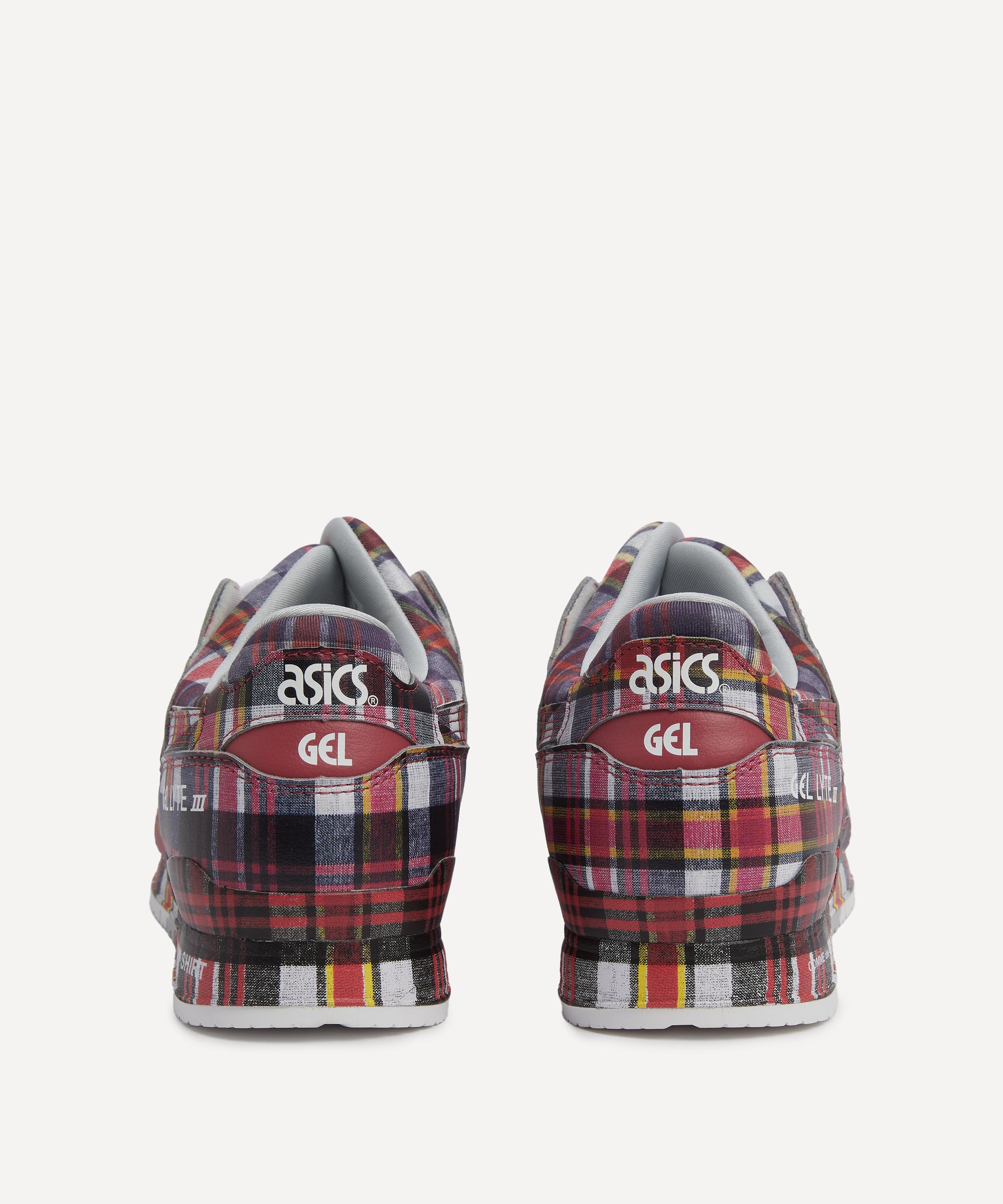 Comme des Garçons Shirt - x Asics Men's GEL-LYTE III 07 Red Check Trainers image number 4
