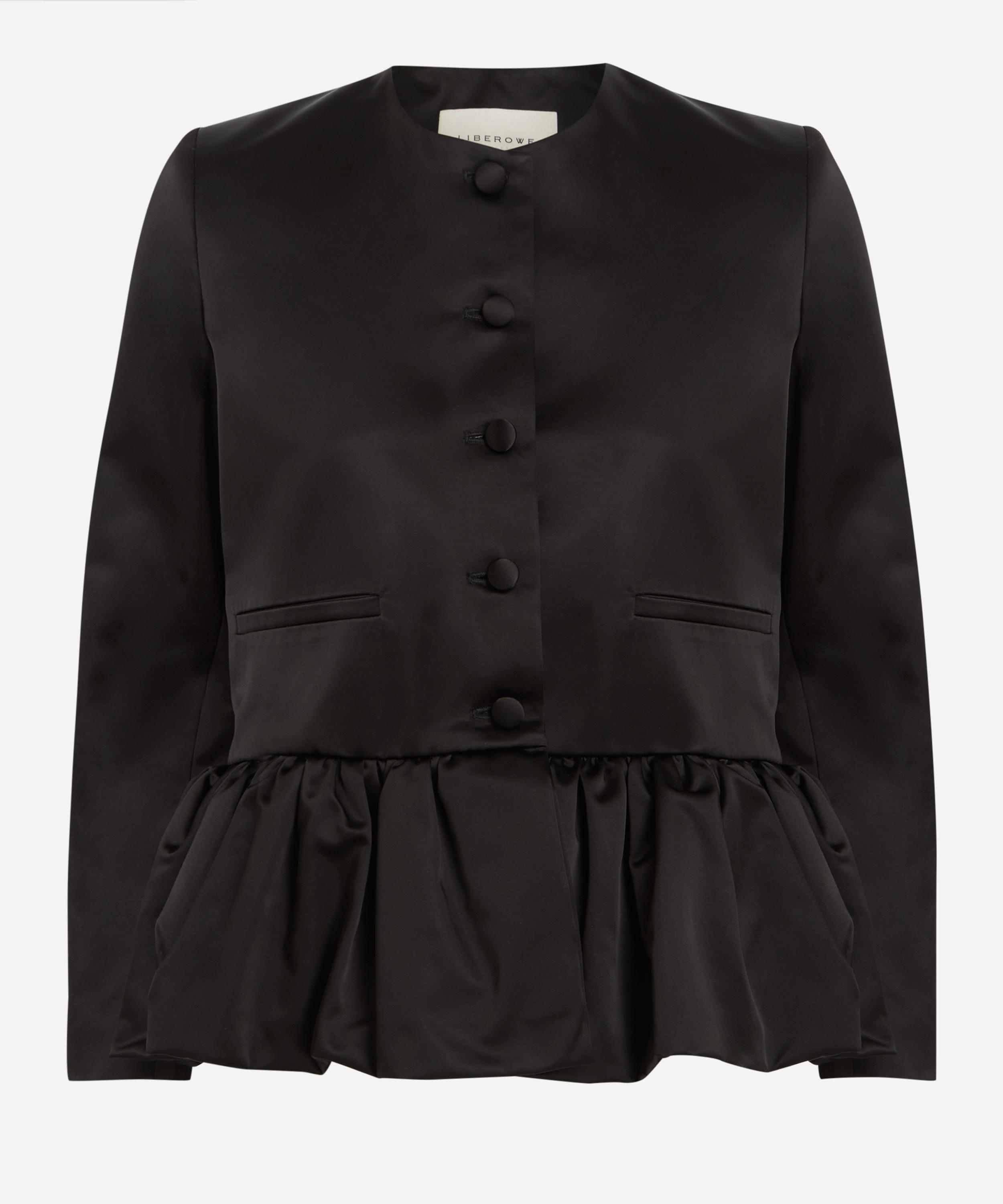 Liberowe - Black Silk Peplum Jacket image number 0