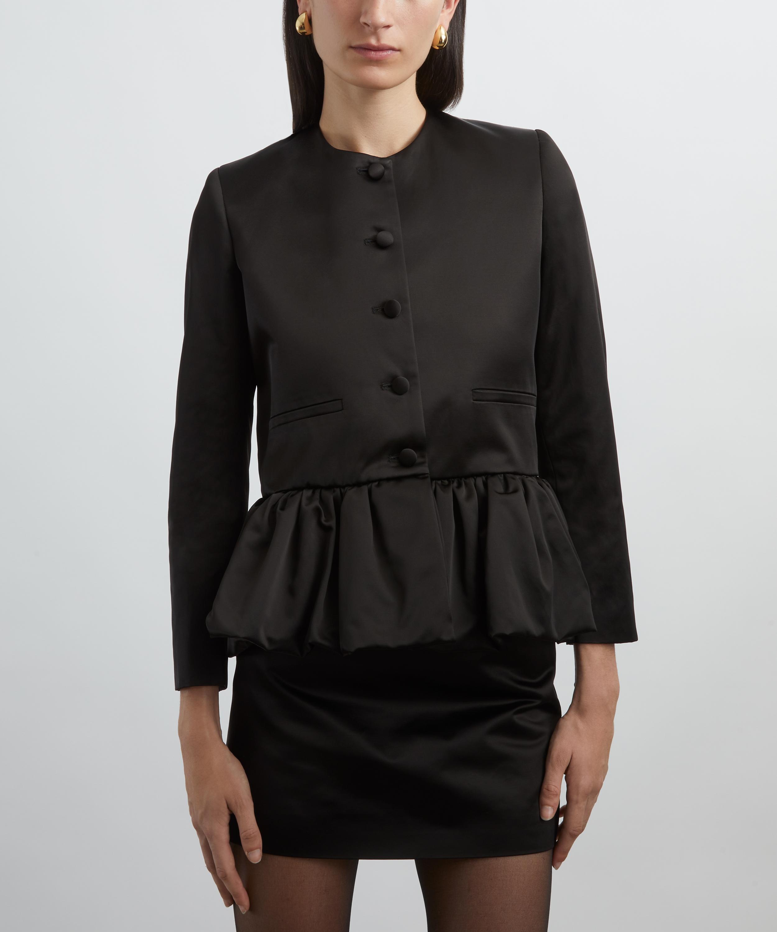 Liberowe - Black Silk Peplum Jacket image number 2