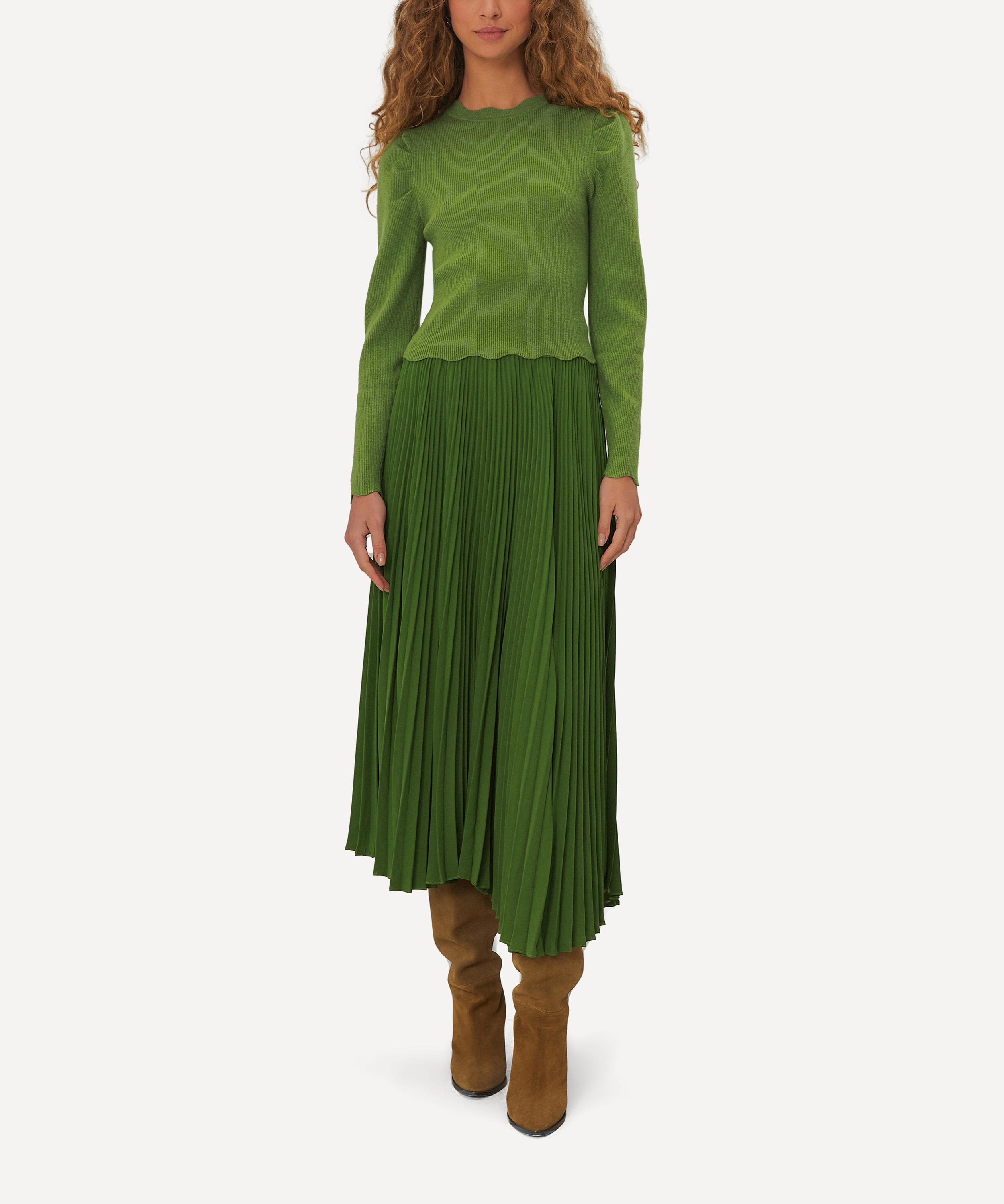 FARM Rio Green Knit Blouse | Liberty