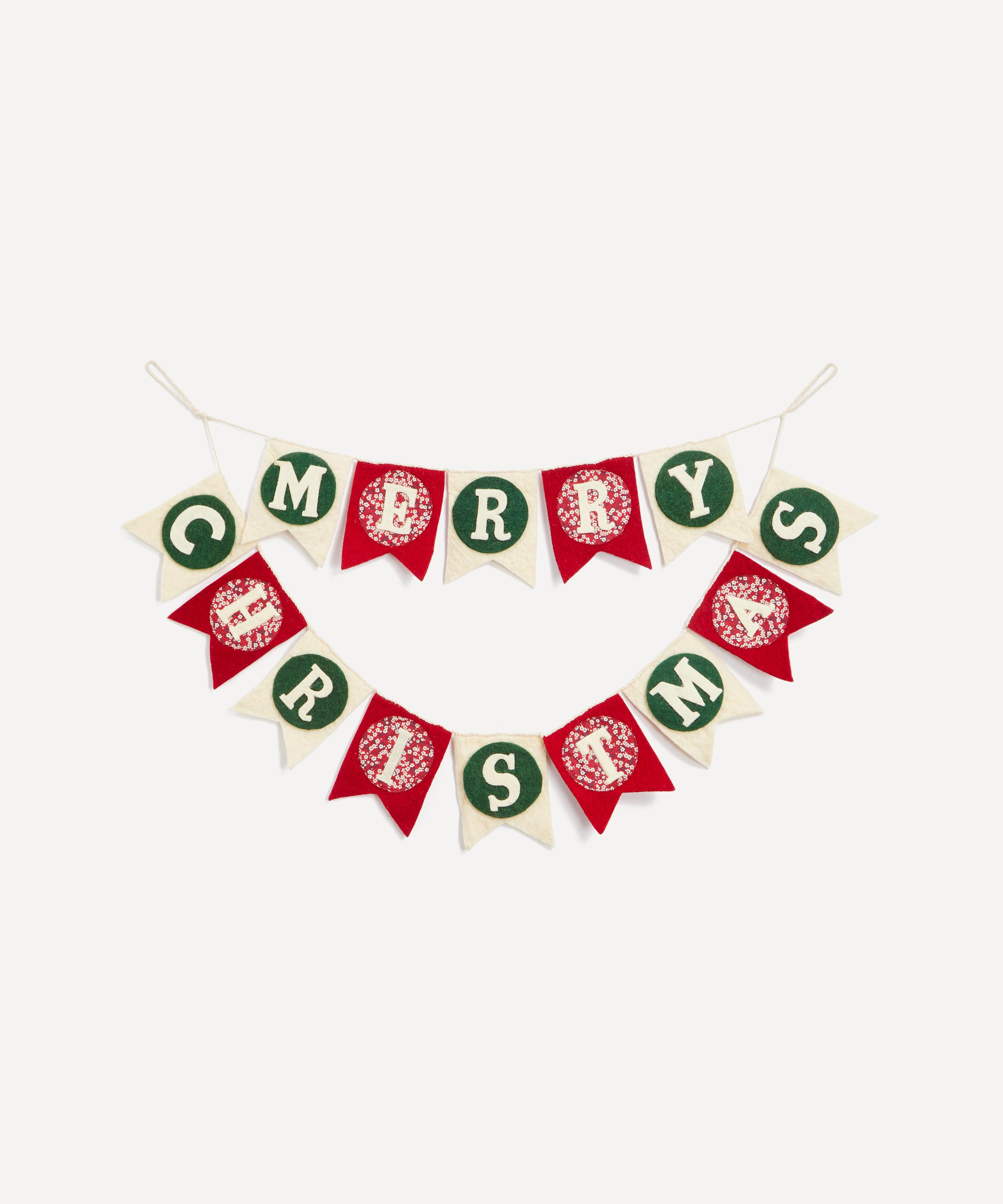 Christmas - Merry Christmas Liberty Fabric Felt Garland