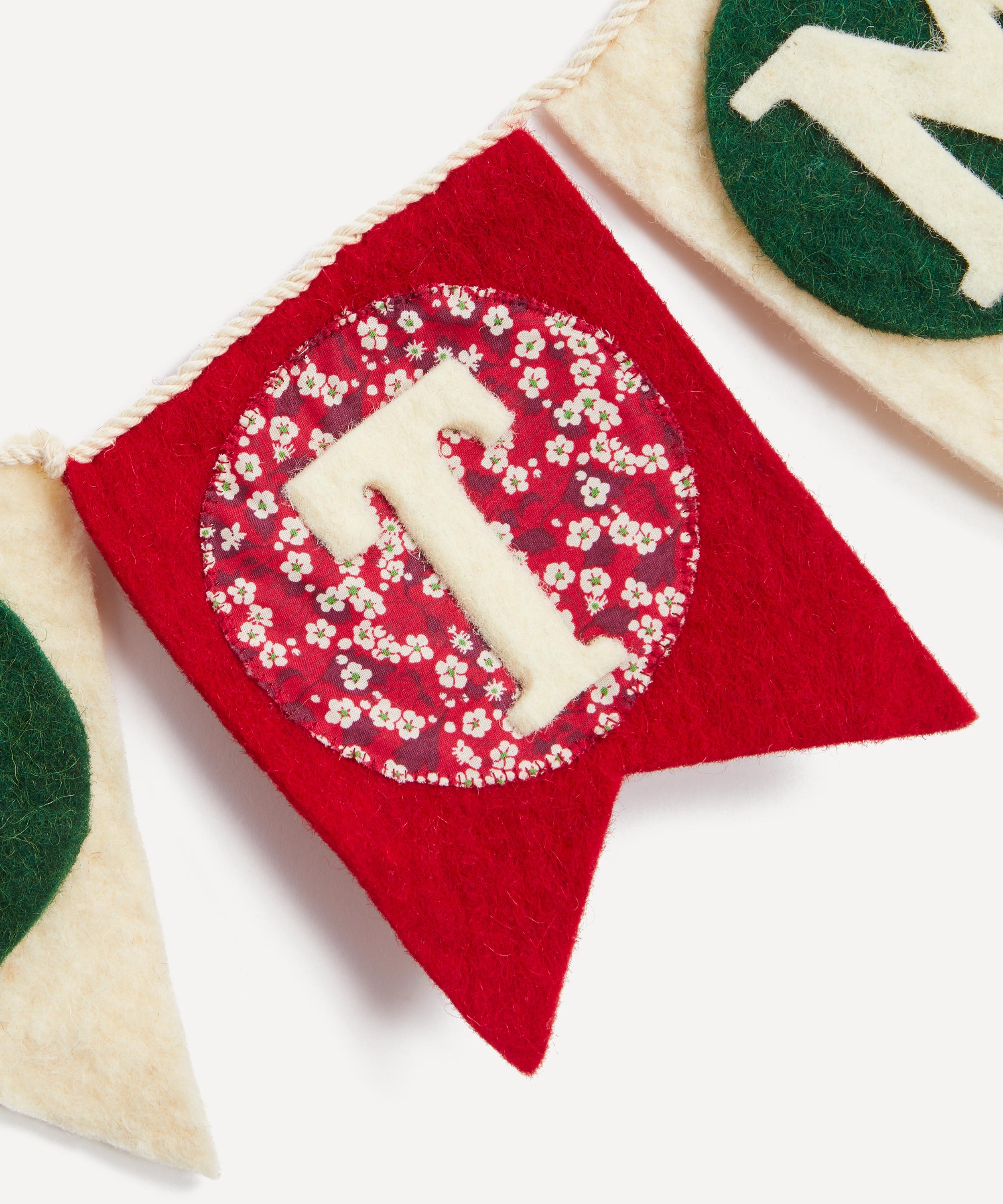 Christmas - Merry Christmas Liberty Fabric Felt Garland image number 1
