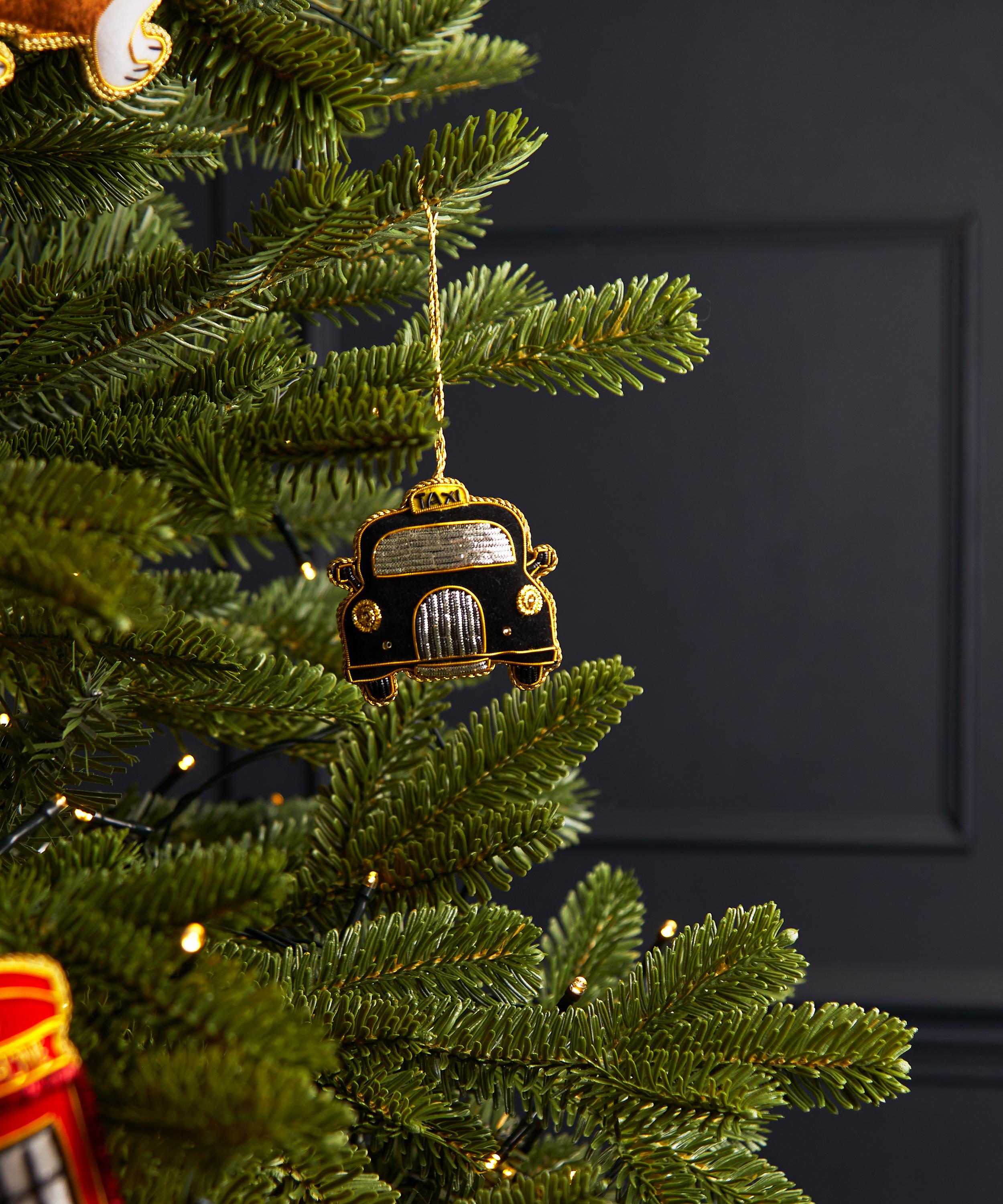 Christmas - London Black Cab Fabric Ornament image number 1