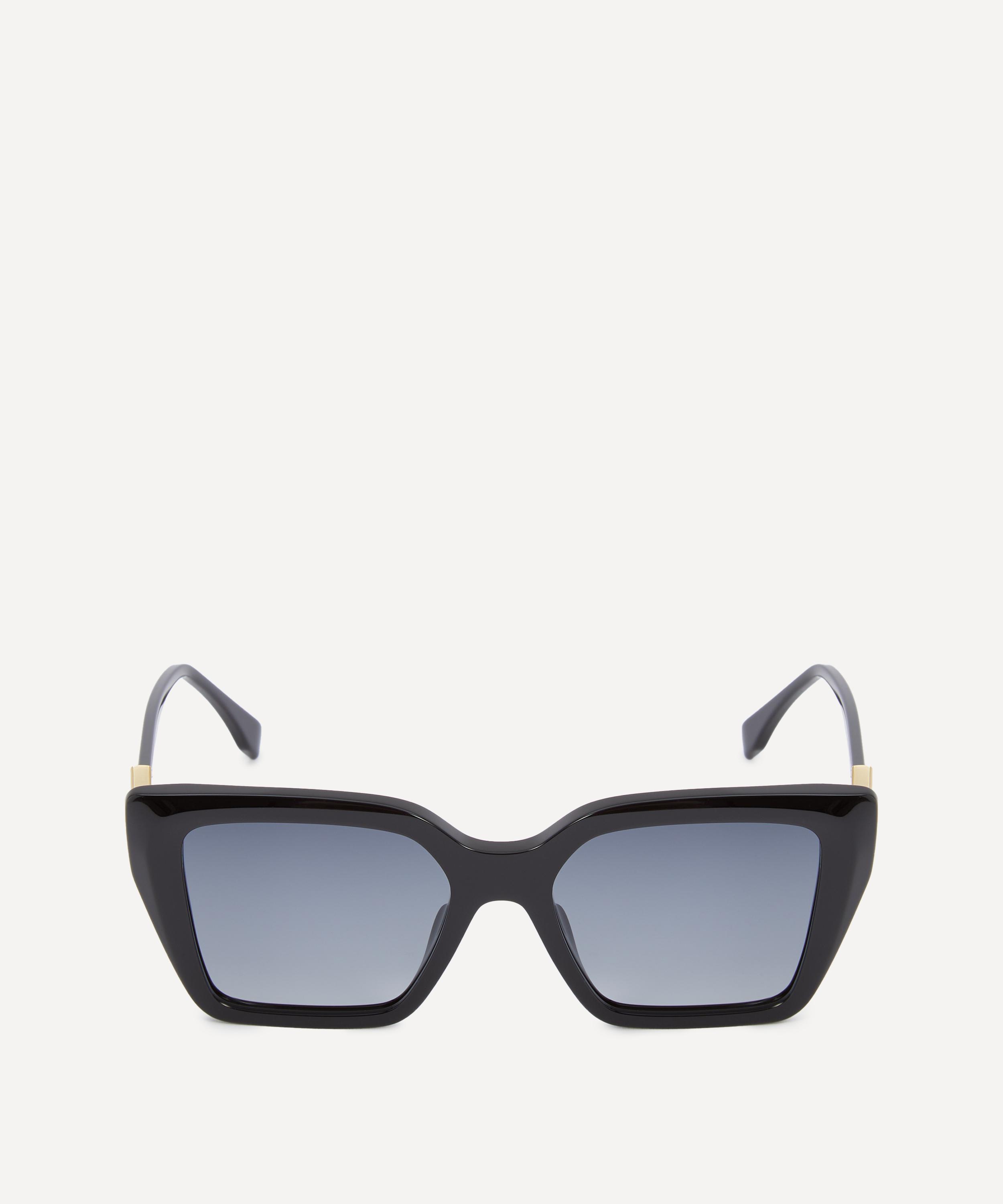 Fendi - Oversized Square FF Diamonds Black Acetate Sunglasses image number 0