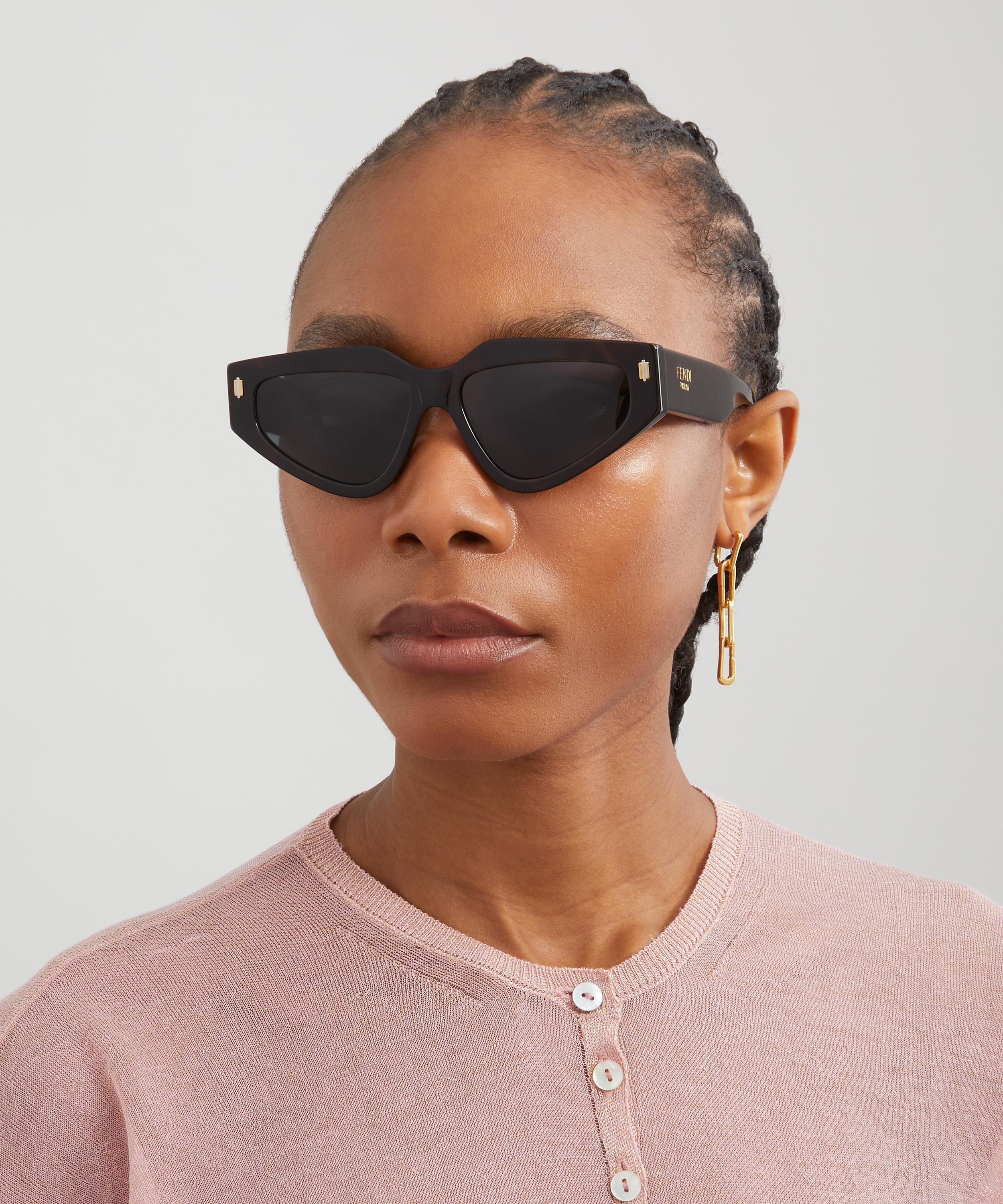 Fendi - Fendi Roma Cat-Eye Havana Acetate Sunglasses image number 1