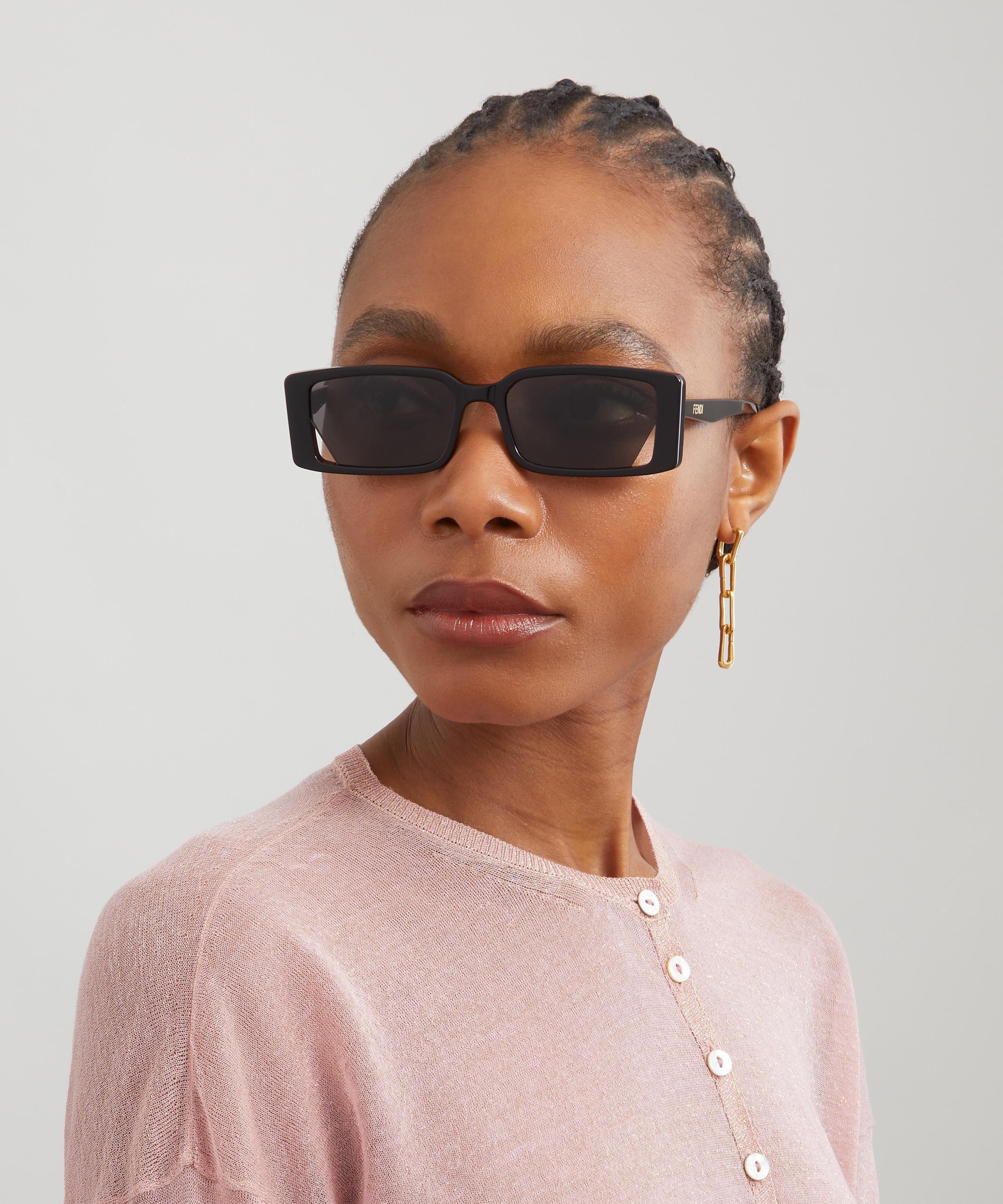 Fendi - Rectangle Black Acetate Sunglasses image number 1