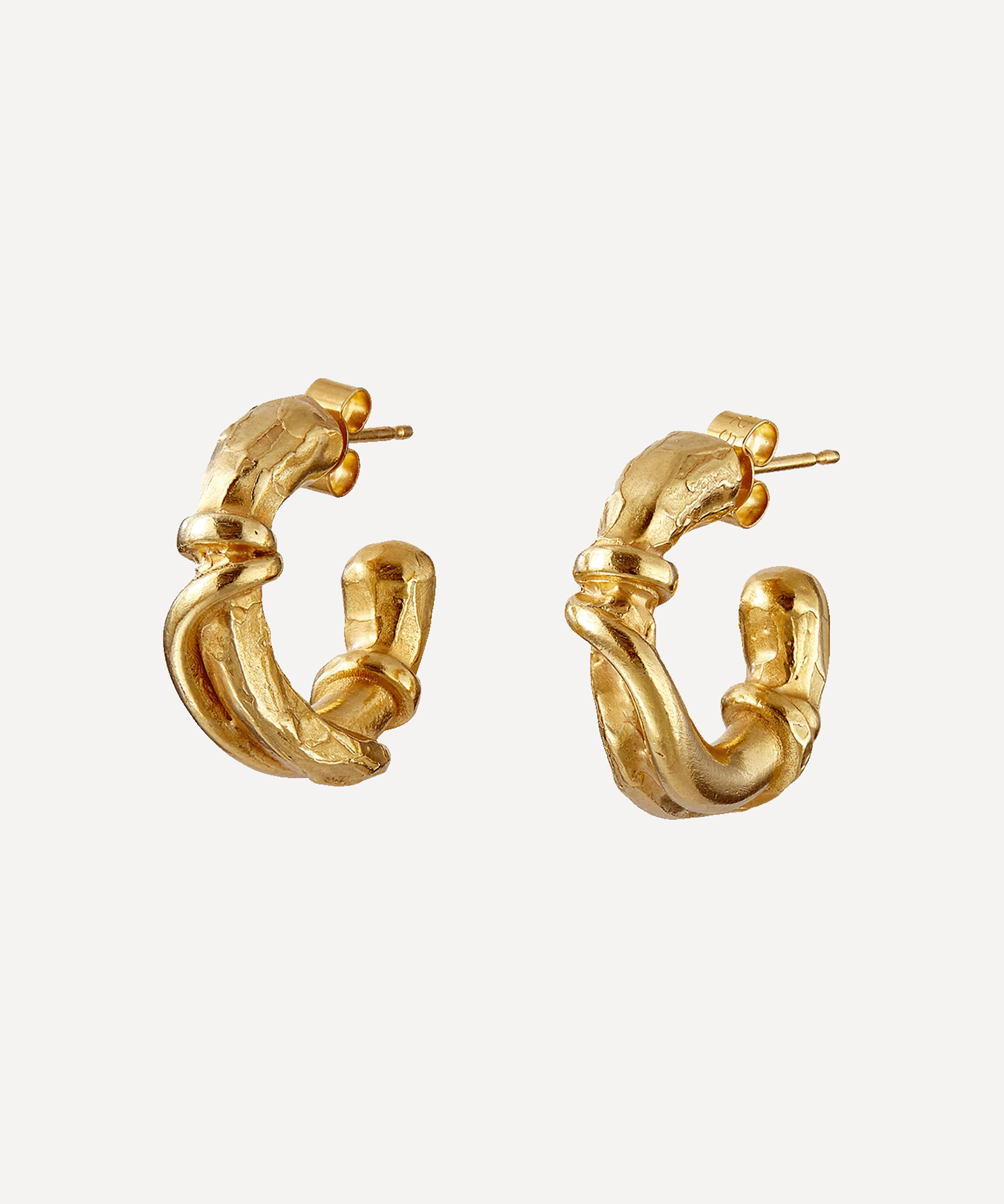 Alighieri - 24ct Gold-Plated Cat Cradle Hoop Earrings image number 0